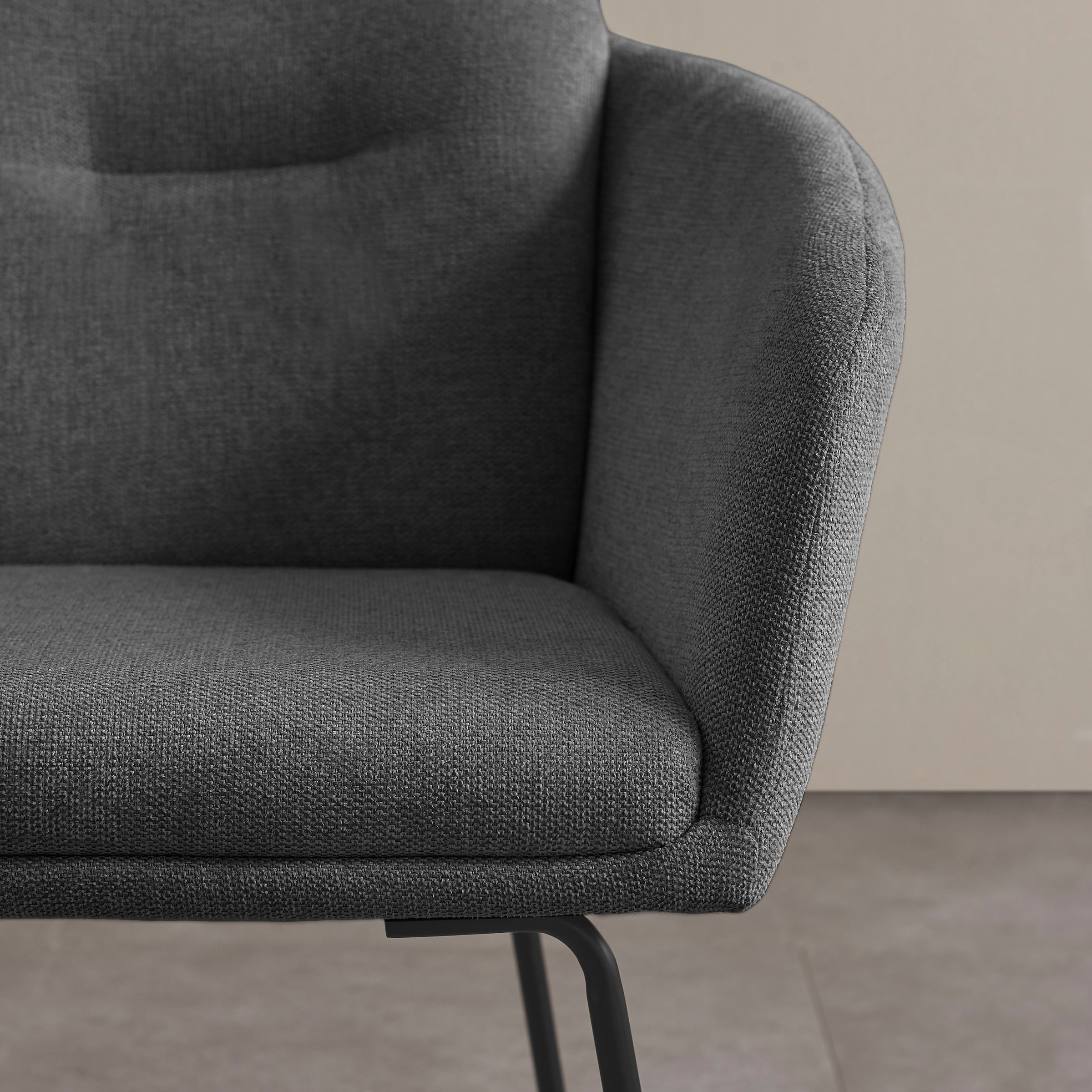 INOSIGN Esszimmerstuhl »Sphere« (Set) 2 Stk.hochwertiger Strukturstoffbezug, Metallgestell, Sitzhöhe 49 cm