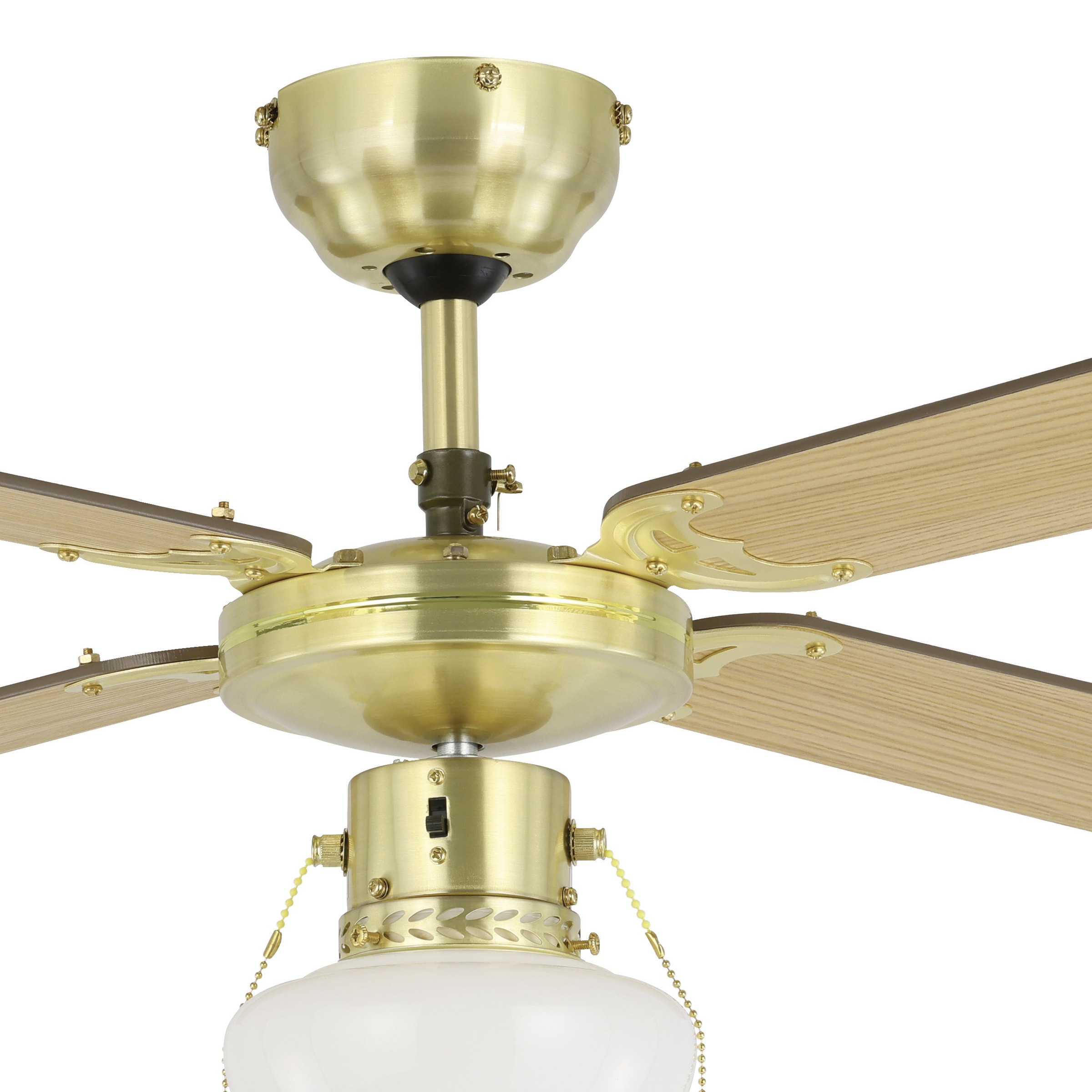 EGLO Deckenleuchte »FORTALEZA Ventilator & Licht - Stahl - E27 - 1X60W - IP20« E27 1 Stk. Ventilator mit Beleuchtung, Wohnzimmer, Schalfzimmern, H42 x Ø106,6 cm