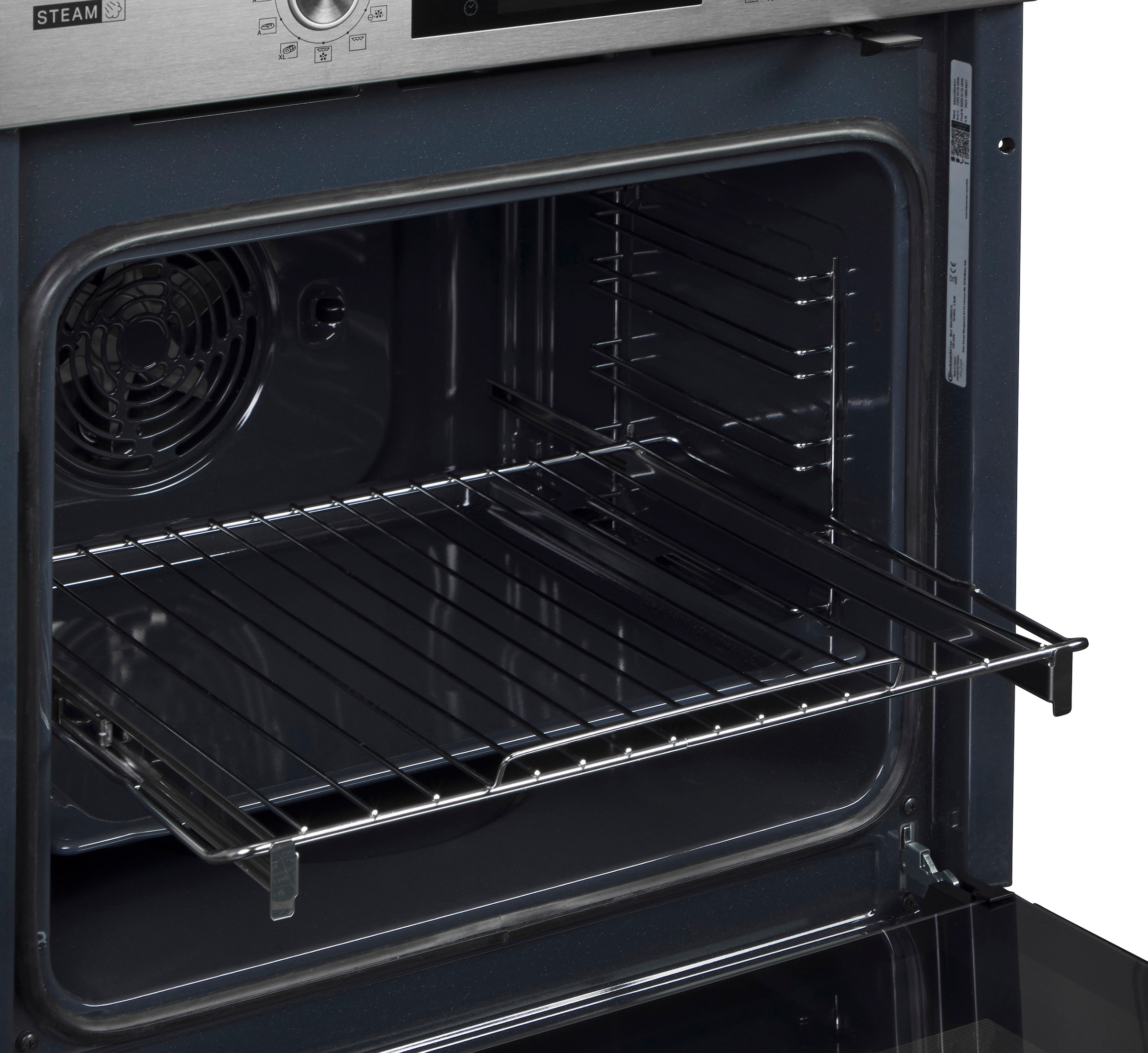 BAUKNECHT Einbaubackofen  »BBA2S85HU1«, mit 1-fach-Teleskopauszug, Gentle Steam