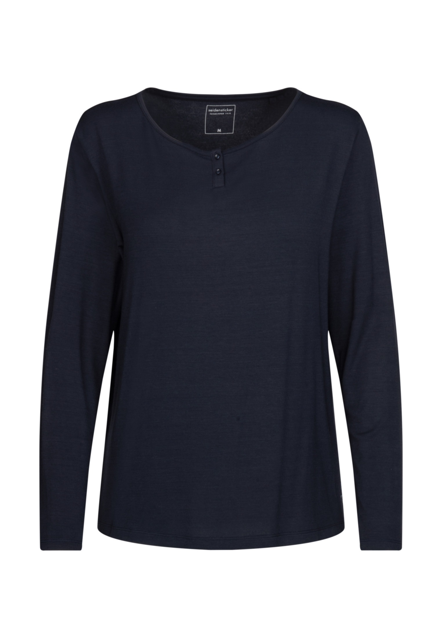 seidensticker Langarmshirt »Schwarze Rose«, Langarm Henley Uni