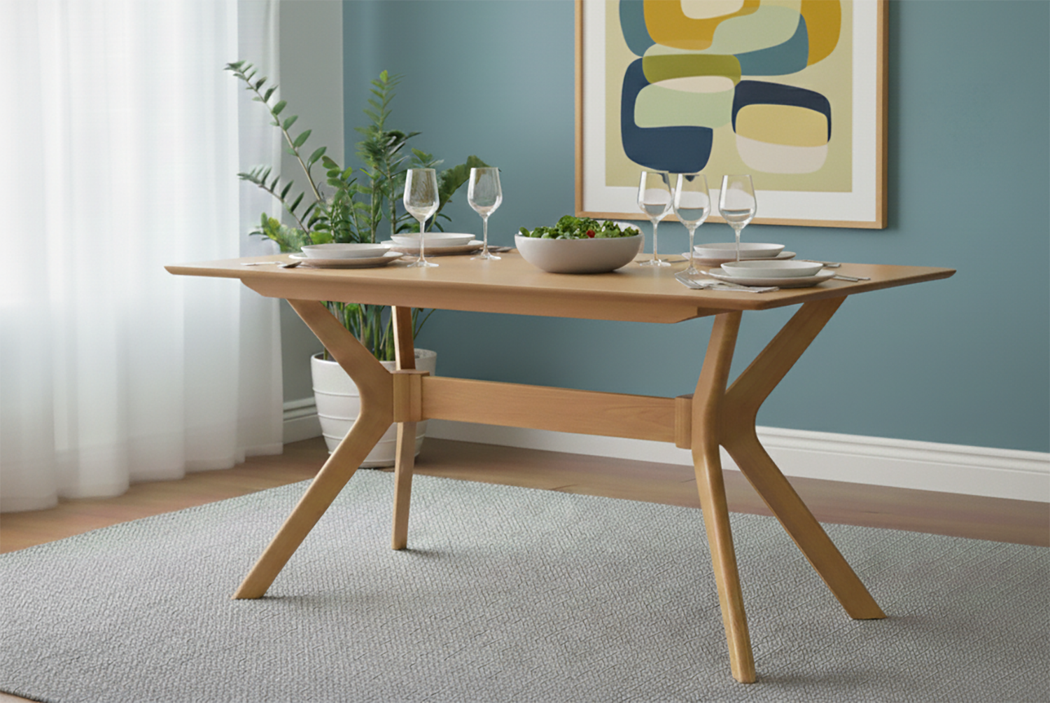 Jahnke Esstisch »DINE REX« Esstisch, Massivholz, Skandi-Look, bis zu 6 Personen, 140x80 cm
