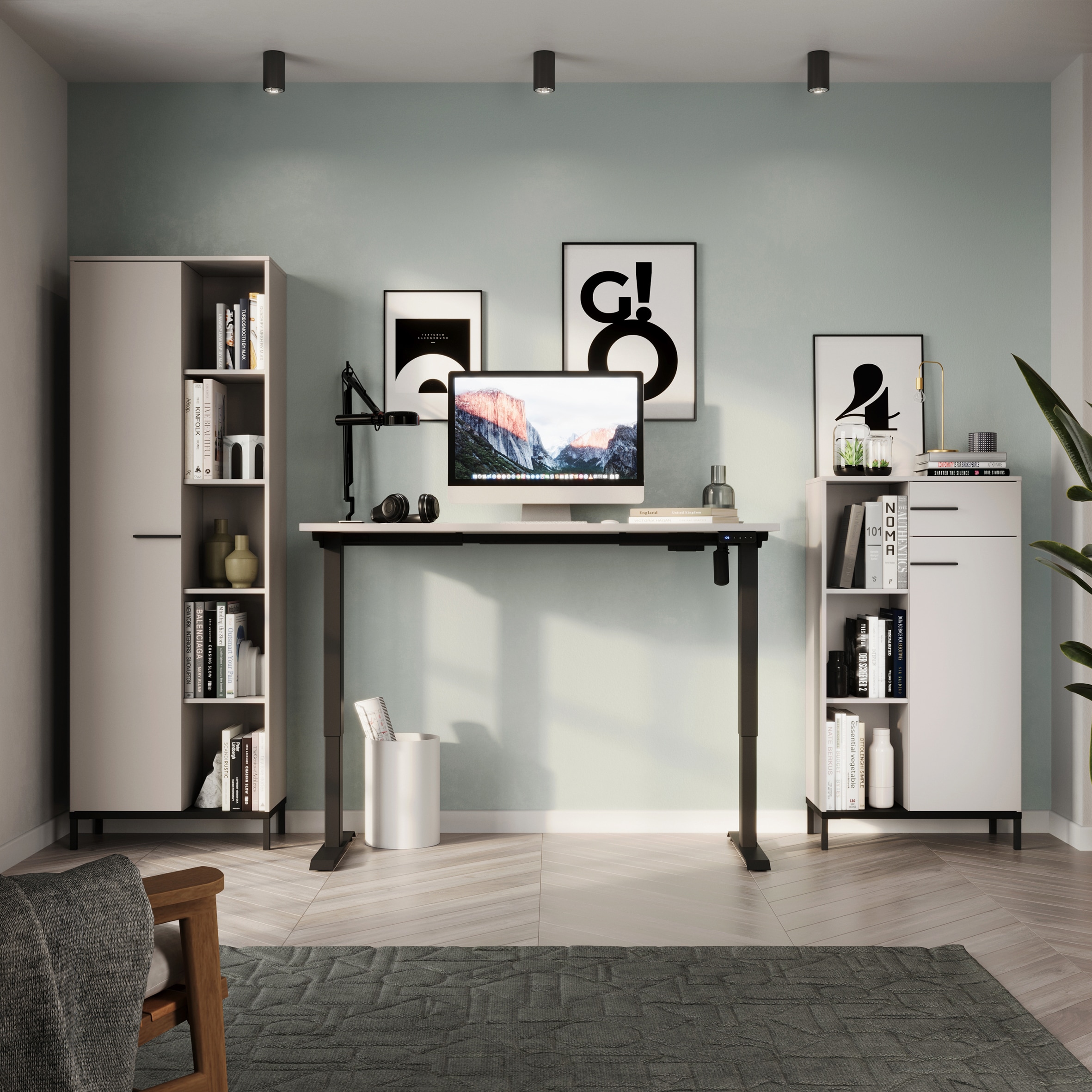 GERMANIA Büromöbel-Set »GW-Rovigo« 3 Stk. tlg. Schreibtisch elektrisch höhenverstellbar