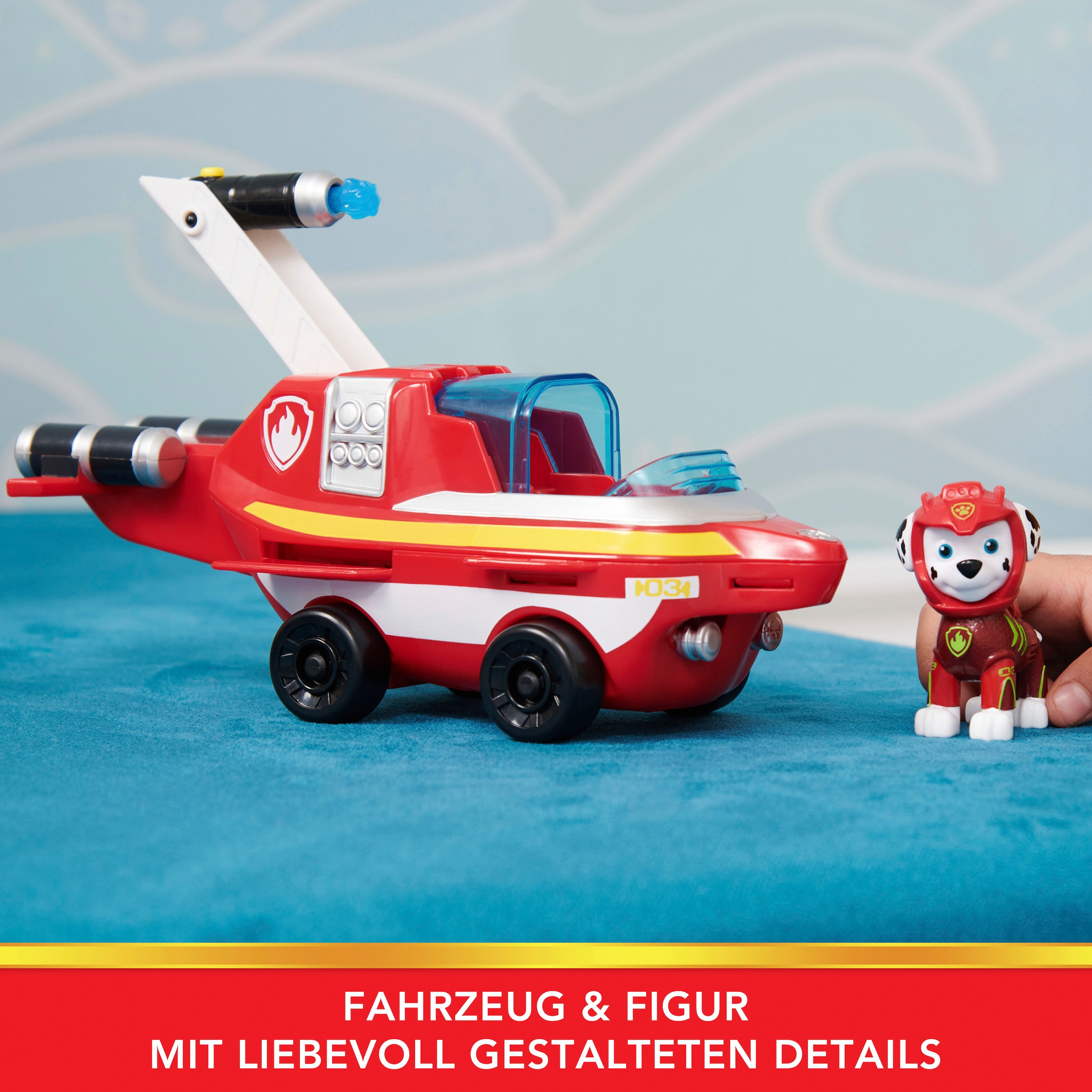 Spin Master Spielzeug-Auto »Paw Patrol - Aqua Pups - Basic Themed Vehicles Solid Marshall«, mit Funktionen