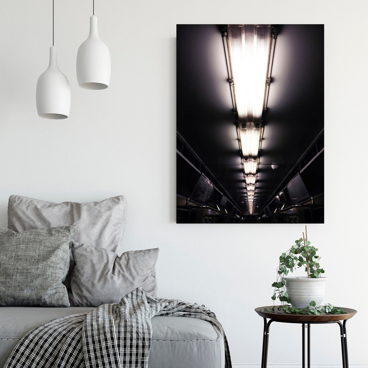 queence Acrylglasbild »Licht im Zug«, Kunst-Züge-Zugbilder, Fine Art-Print in Galeriequalität