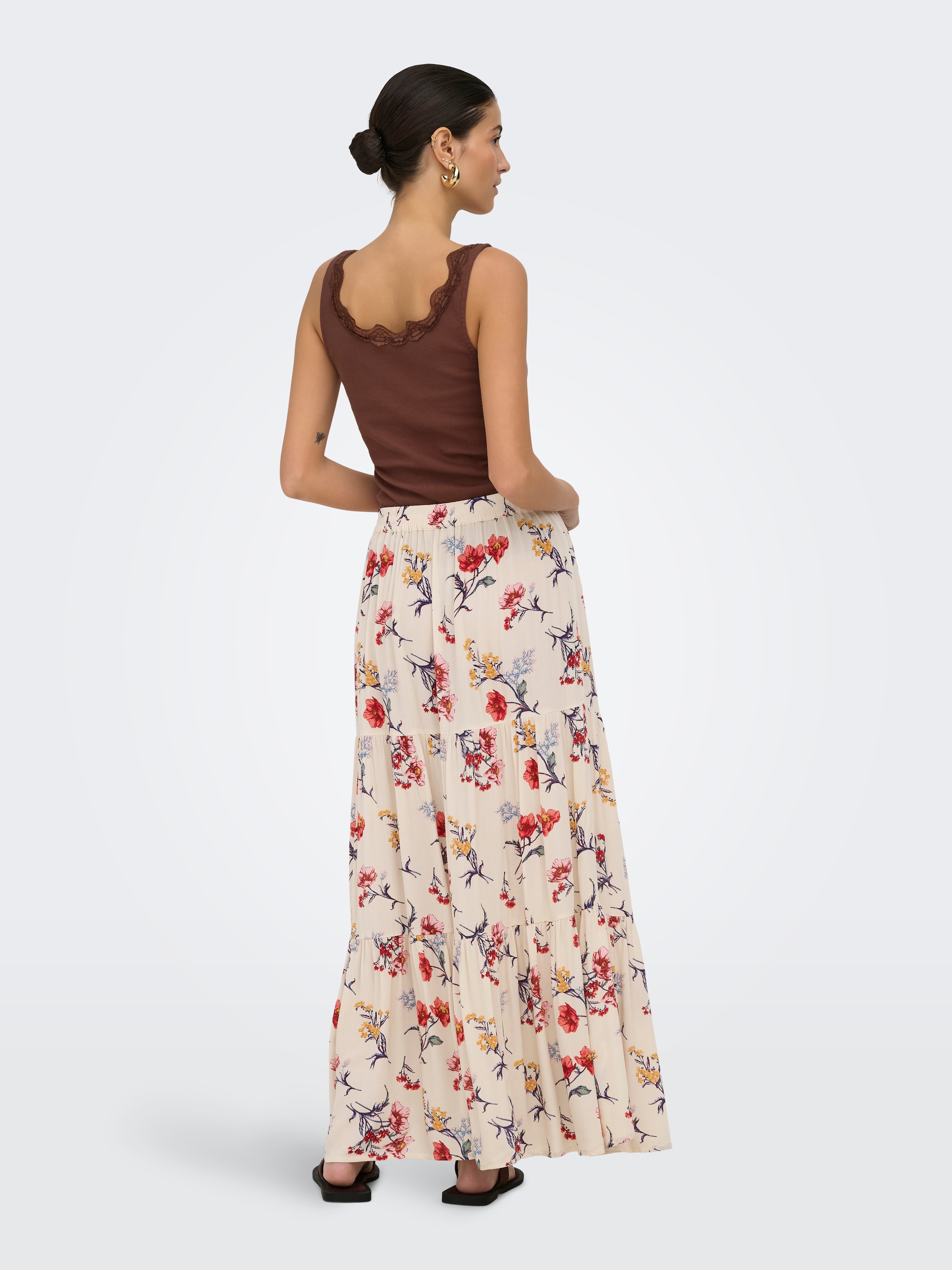 ONLY Maxirock »ONLLUNA LONG SKIRT WVN« Viskose