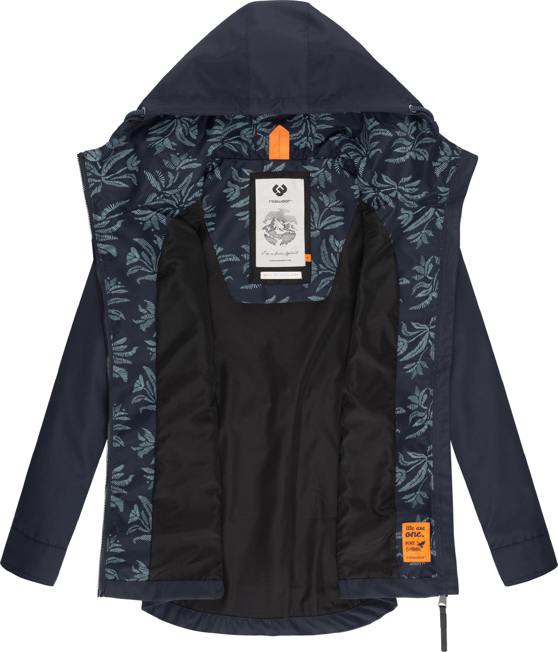 Ragwear Outdoorjacke »Übergangsjacke Monadis«, mit Kapuze, Leichte Damen Übergangsjacke mit wasserdichtem Obermaterial