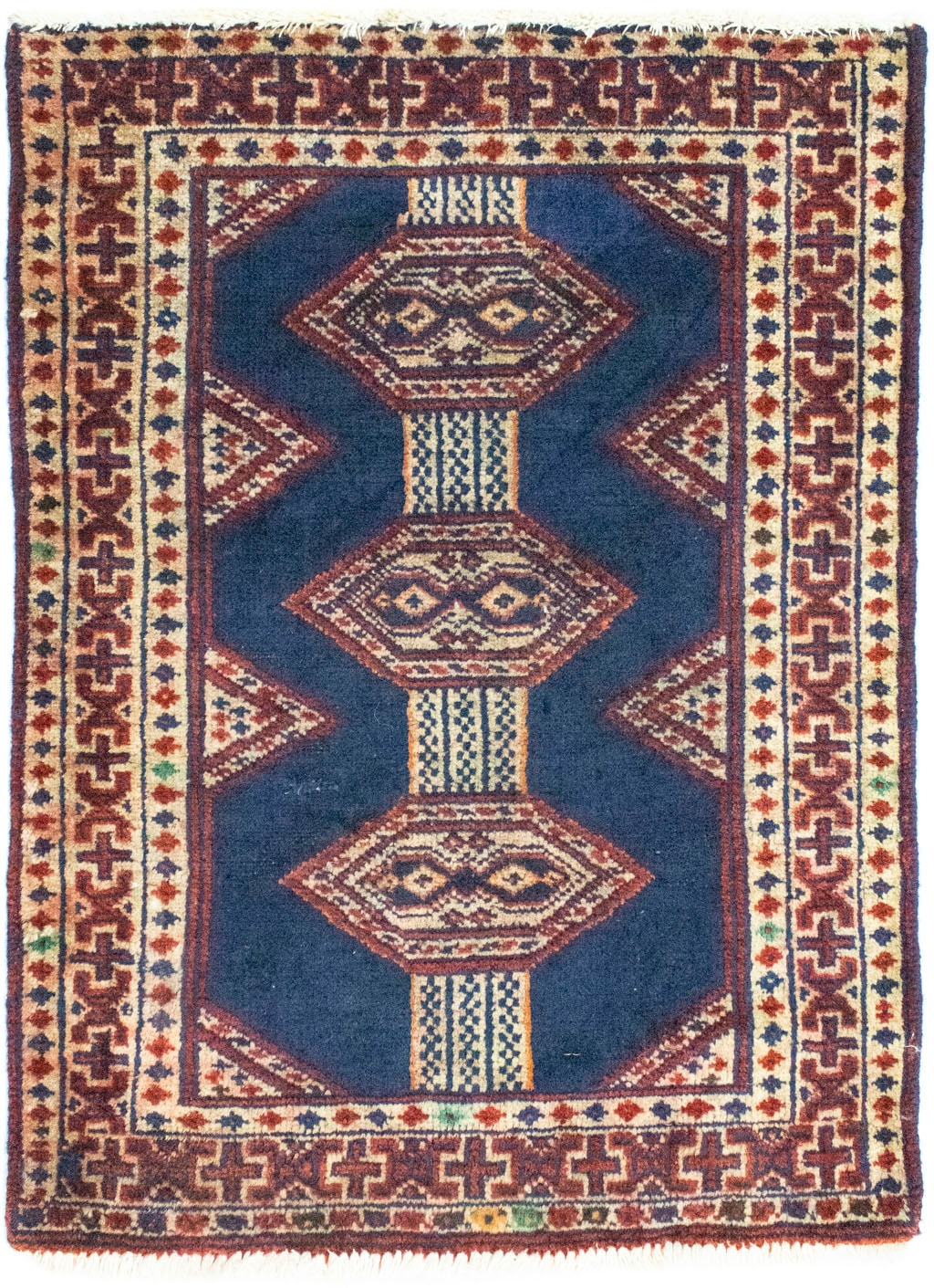 Die Qualität ist 100% morgenland Wollteppich handgeknüpft online blau«, kaufen »Turkaman Teppich rechteckig