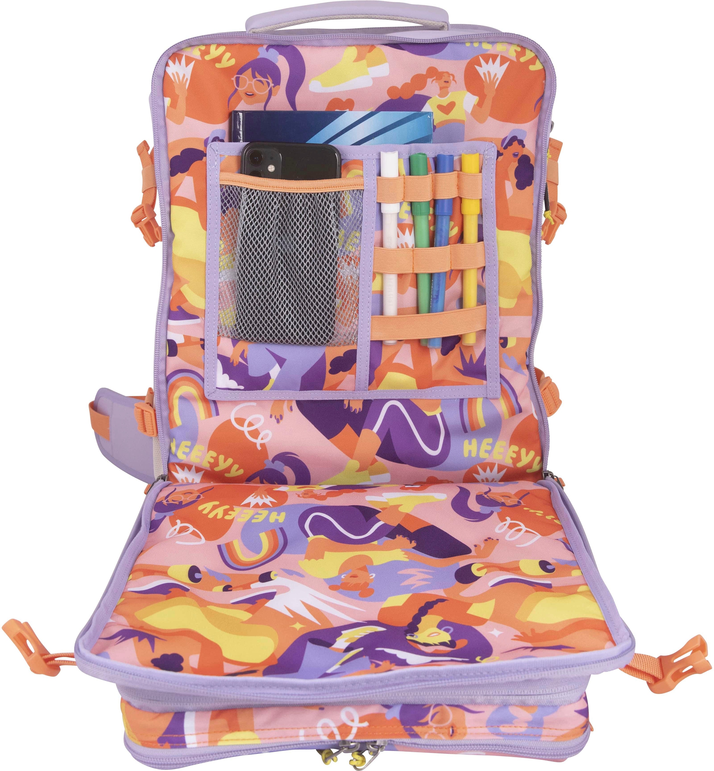 KATTBJØRN Schulrucksack »Classic, Purple Power«, mit Laptopfach; alle Innen-  und Außenstoffe aus recyceltem PET bei ♕ | Federmäppchen