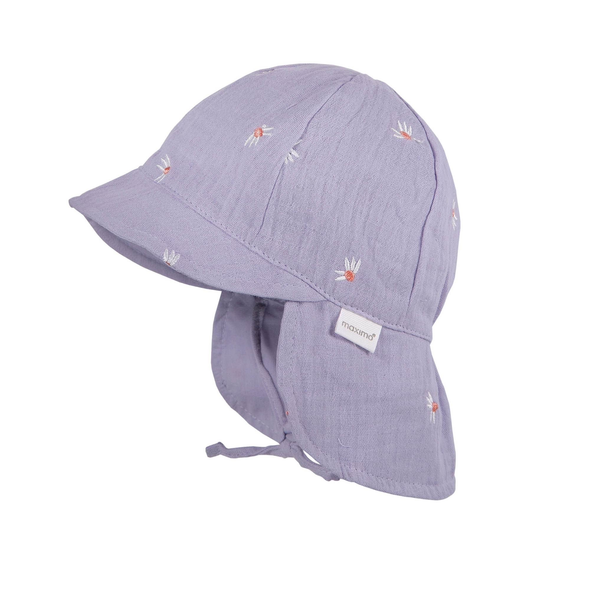 MAXIMO Schirmmütze 1 Stk. graumeliert, Auto-Stickerei, Musselin, zum Binden