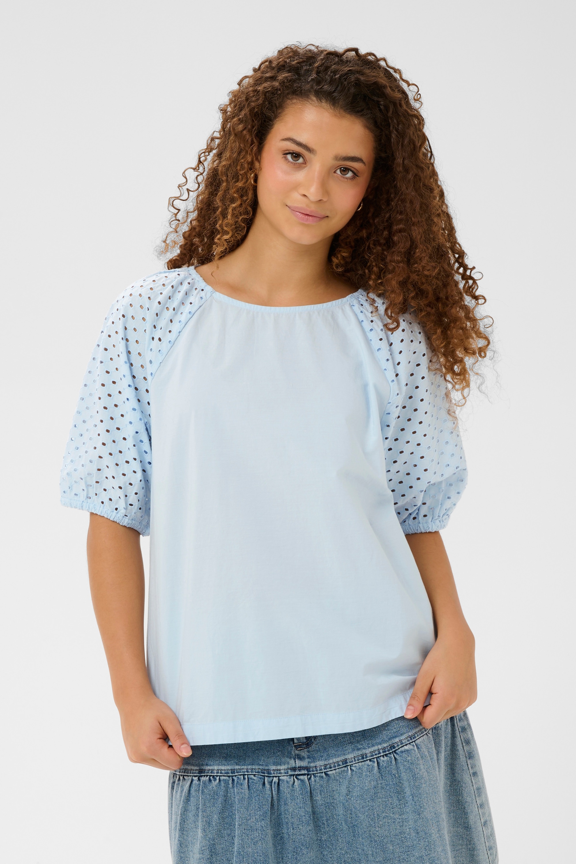Saint Tropez Kurzarmbluse »Kurzarm-Bluse PalaSZ«