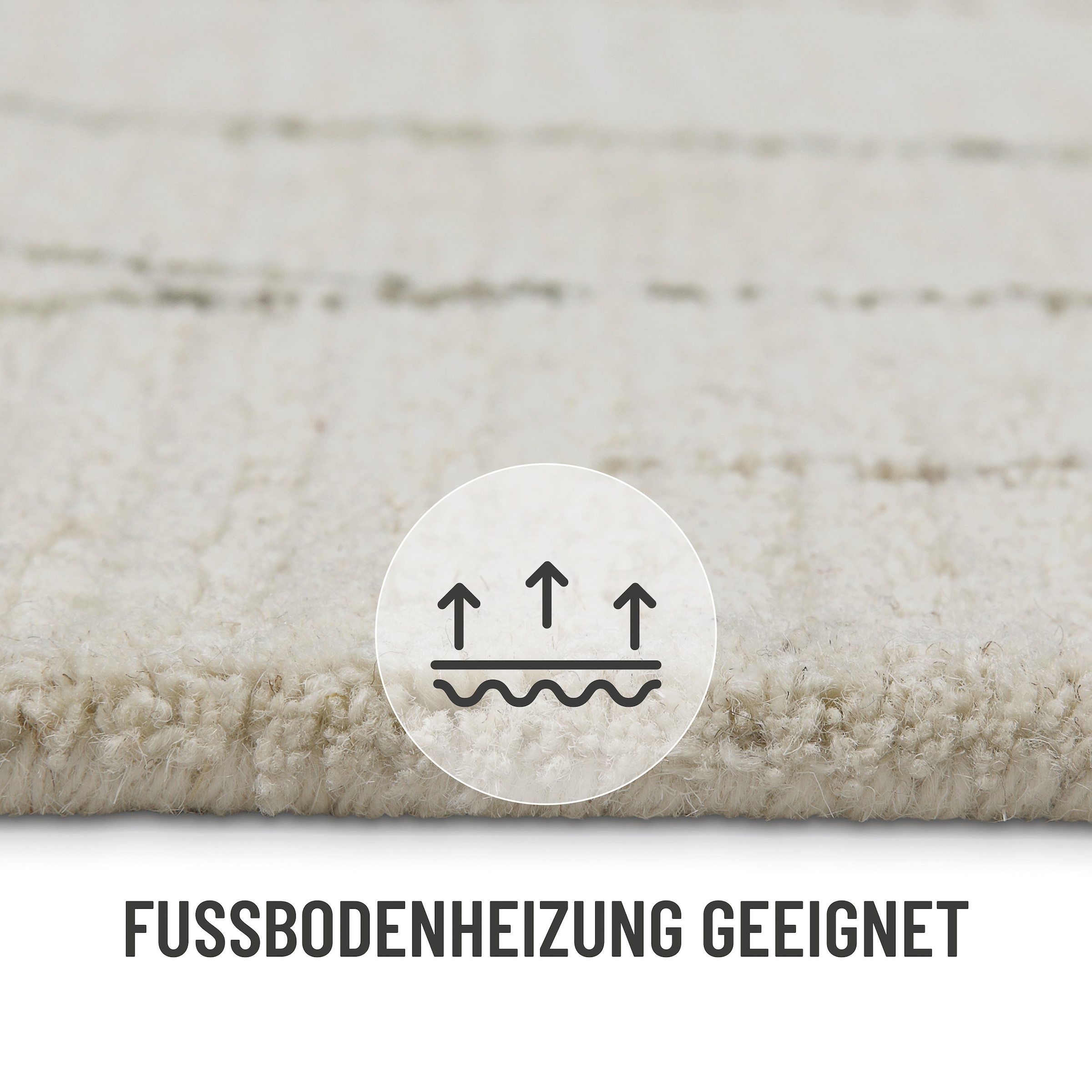 Wecon home Wollteppich »Hamptons THIRTYNINE«, rechteckig, 10 mm Höhe, Läufer, Schurwolle, Kurzflor, Wohnzimmer, Schlafzimmer, elegant, Linie