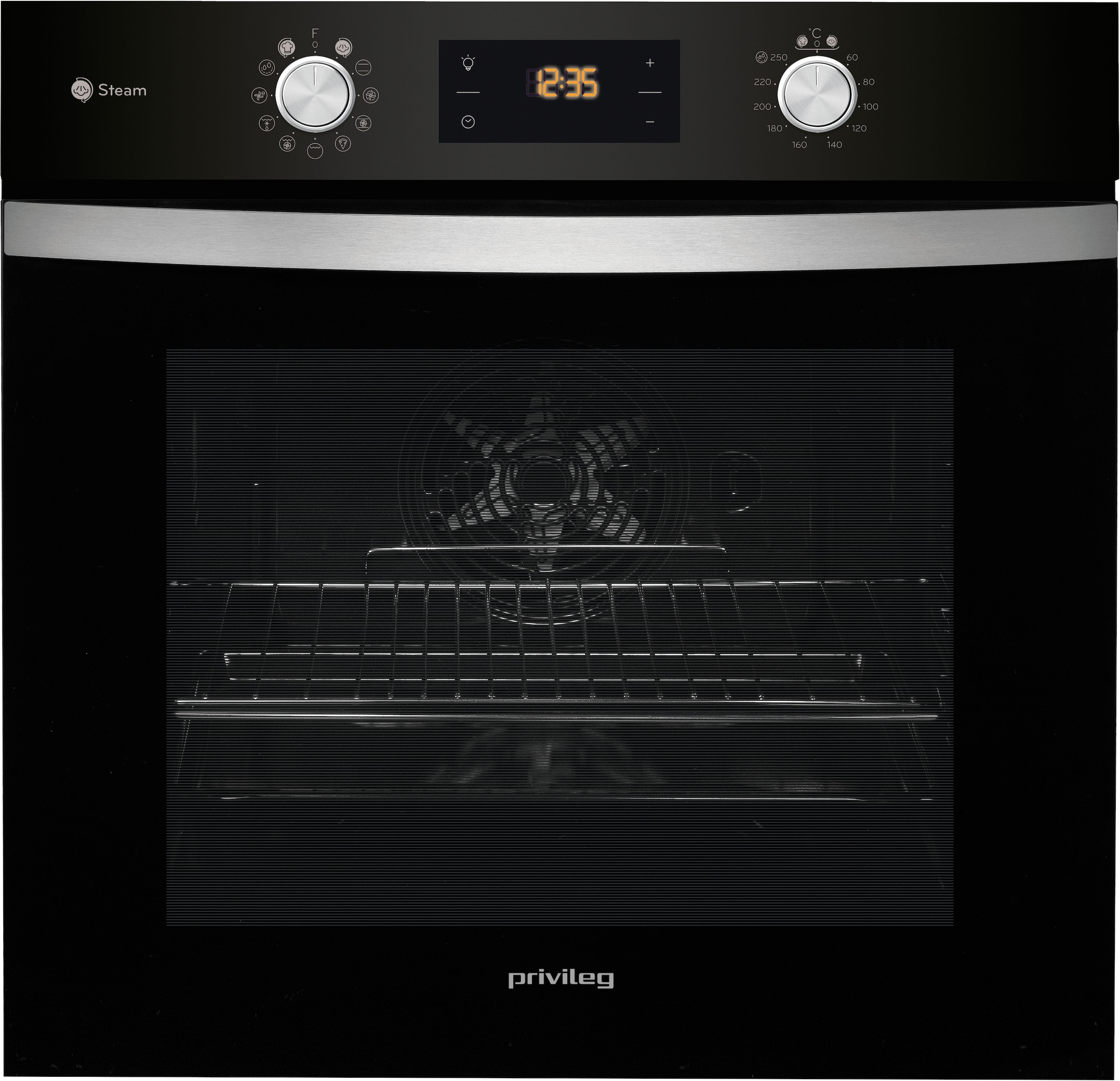 Privileg Backofen-Set »PBWK3 JH8S BLG«, mit 1-fach-Teleskopauszug, Hydrolyse, mit Dampffunktion und Induktion