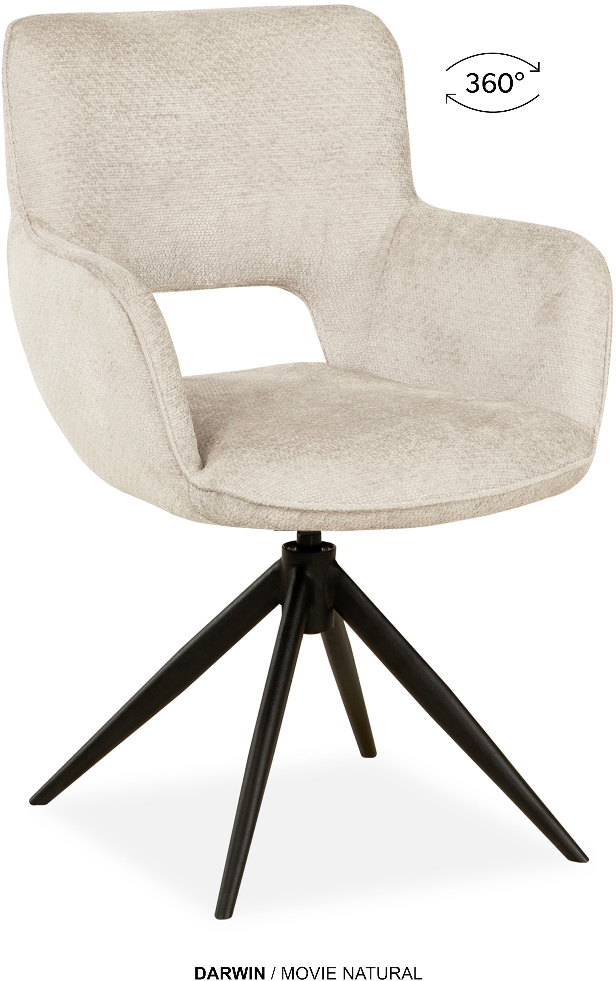 OMG Design Esszimmerstuhl »Darwin« (Set) 2 Stk.Drehstuhl mit auto-return, Armlehnenstuhl