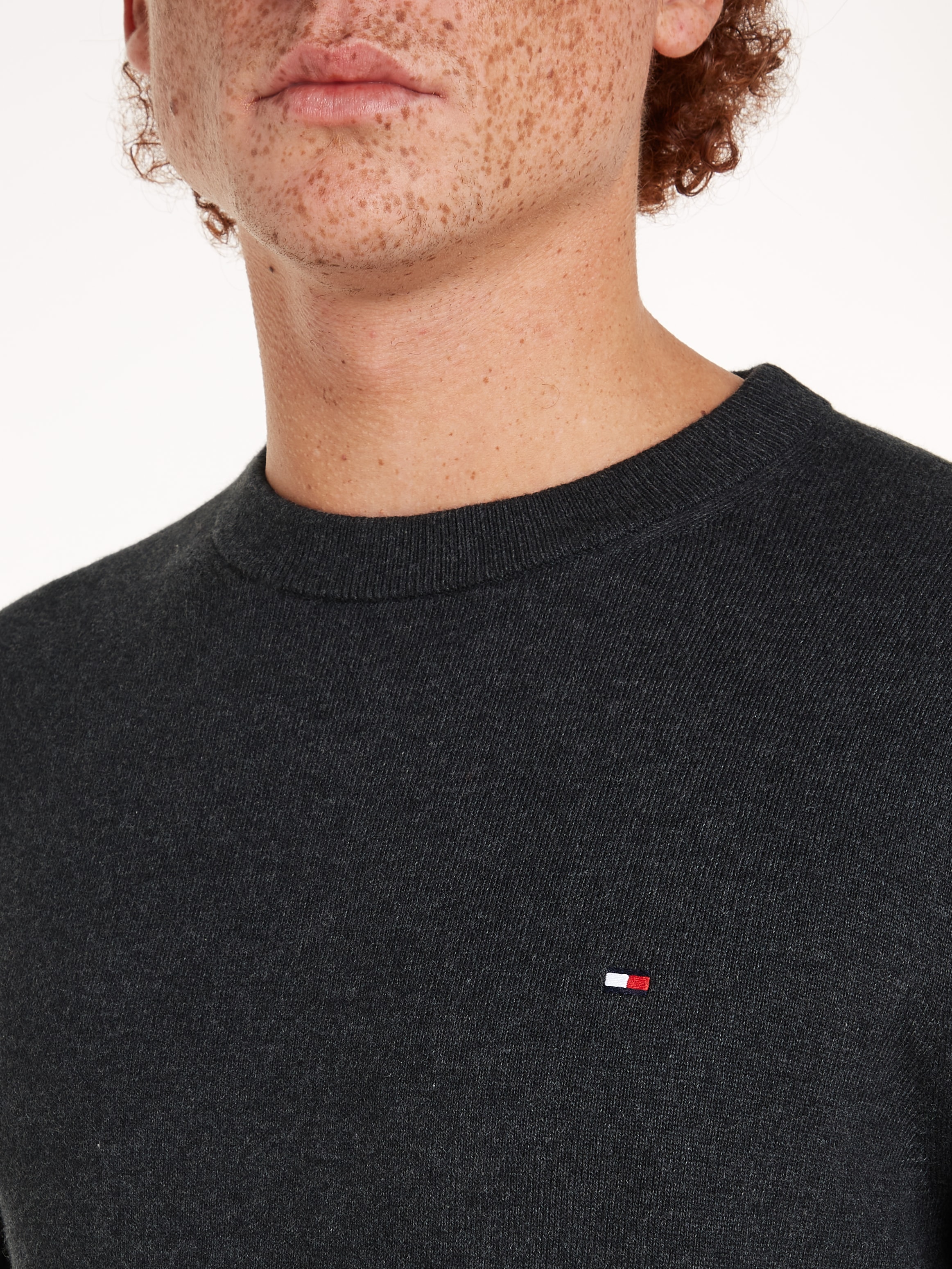 Tommy Hilfiger Rundhalspullover »PIMA ORG CTN CASHMERE CREW NECK«