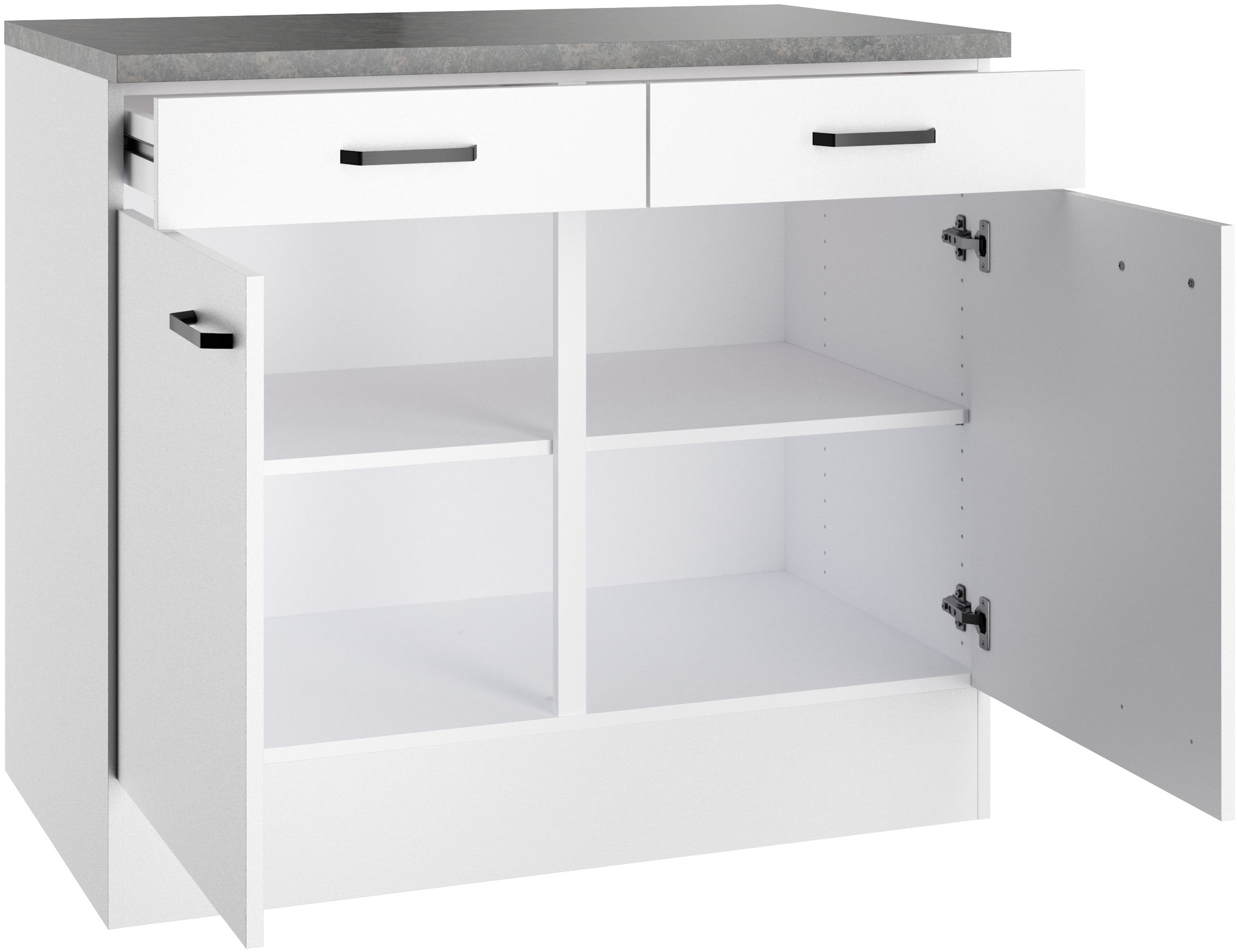 OPTIFIT Unterschrank »OPTImulti« Breite 100 cm, Tiefe 60 cm, mit 2 Türen, 2 Schubkästen, 1 Einlegeboden