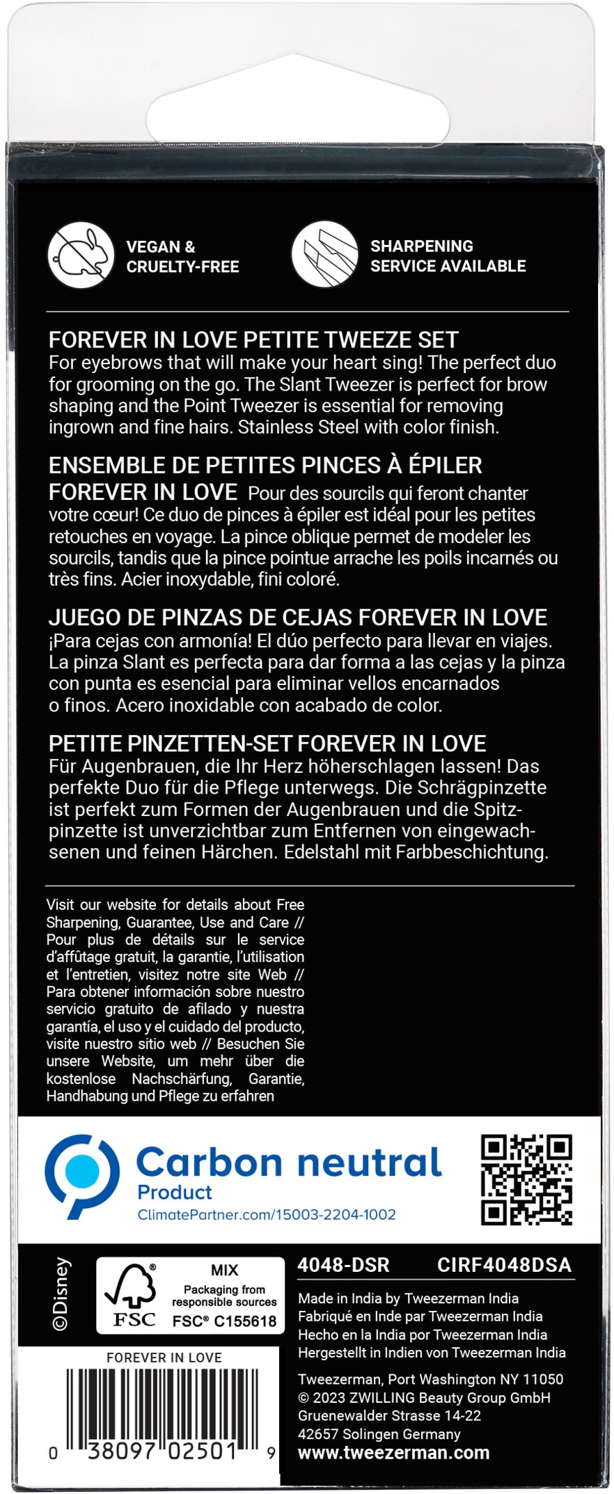 TWEEZERMAN Pinzette »Forever in Love Petite Tweezer Set«, Petite Pinzetten Set