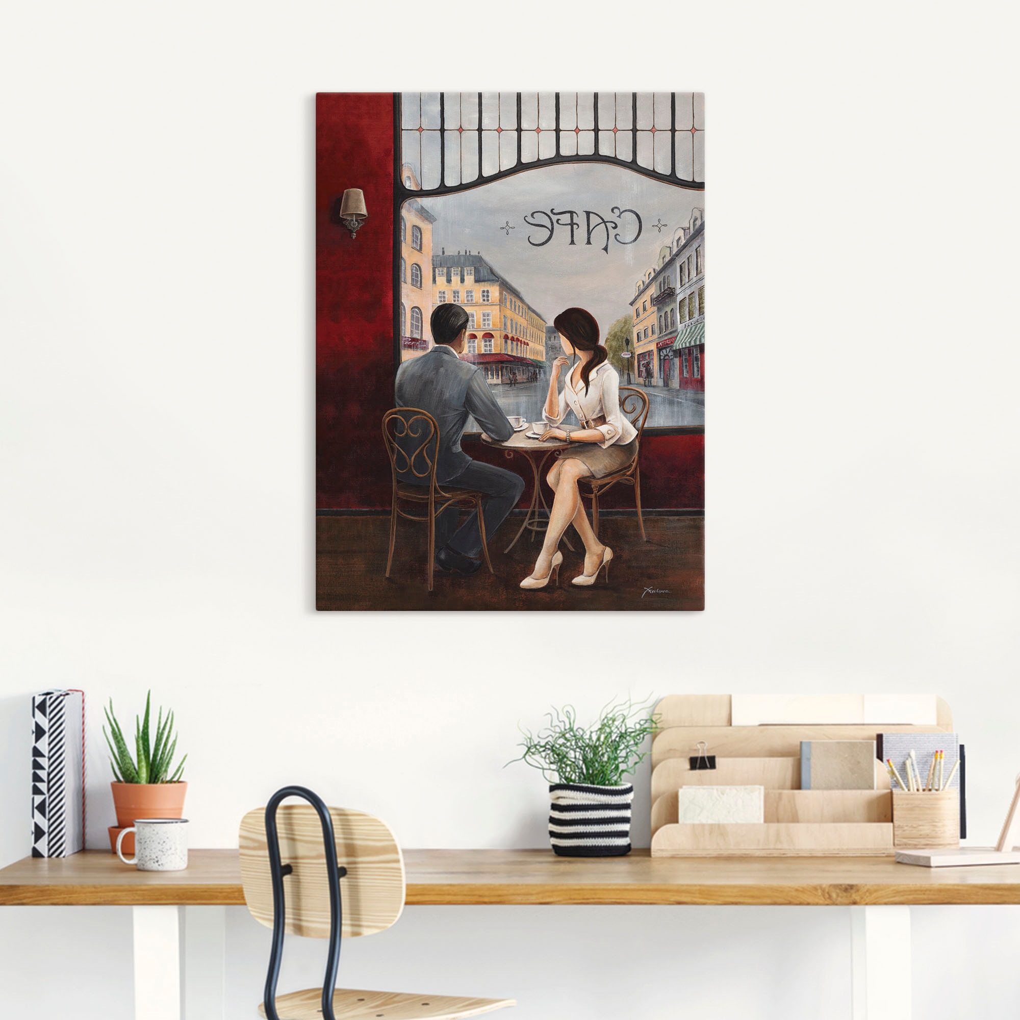 Artland Wandbild »Café«, Restaurant & Cafés, (1 St.), als Alubild, Outdoorbild, Leinwandbild, Poster, Wandaufkleber