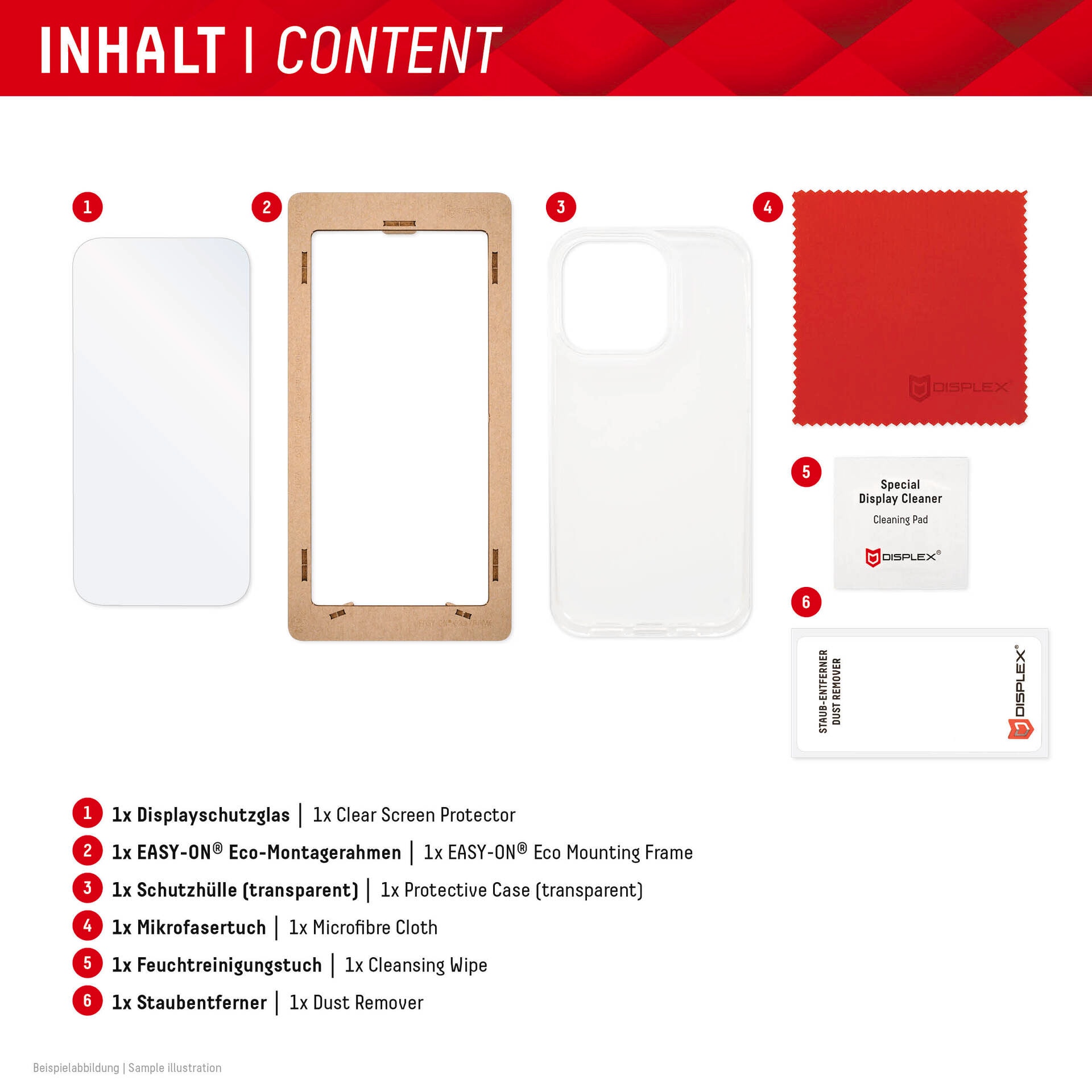 Displex Displayschutzglas »Real Glass + Case«, für Samsung Galaxy S24+-Samsung Galaxy S25+, Displayschutzfolie Displayschutz Rundumschutz 360 Grad splitterfest