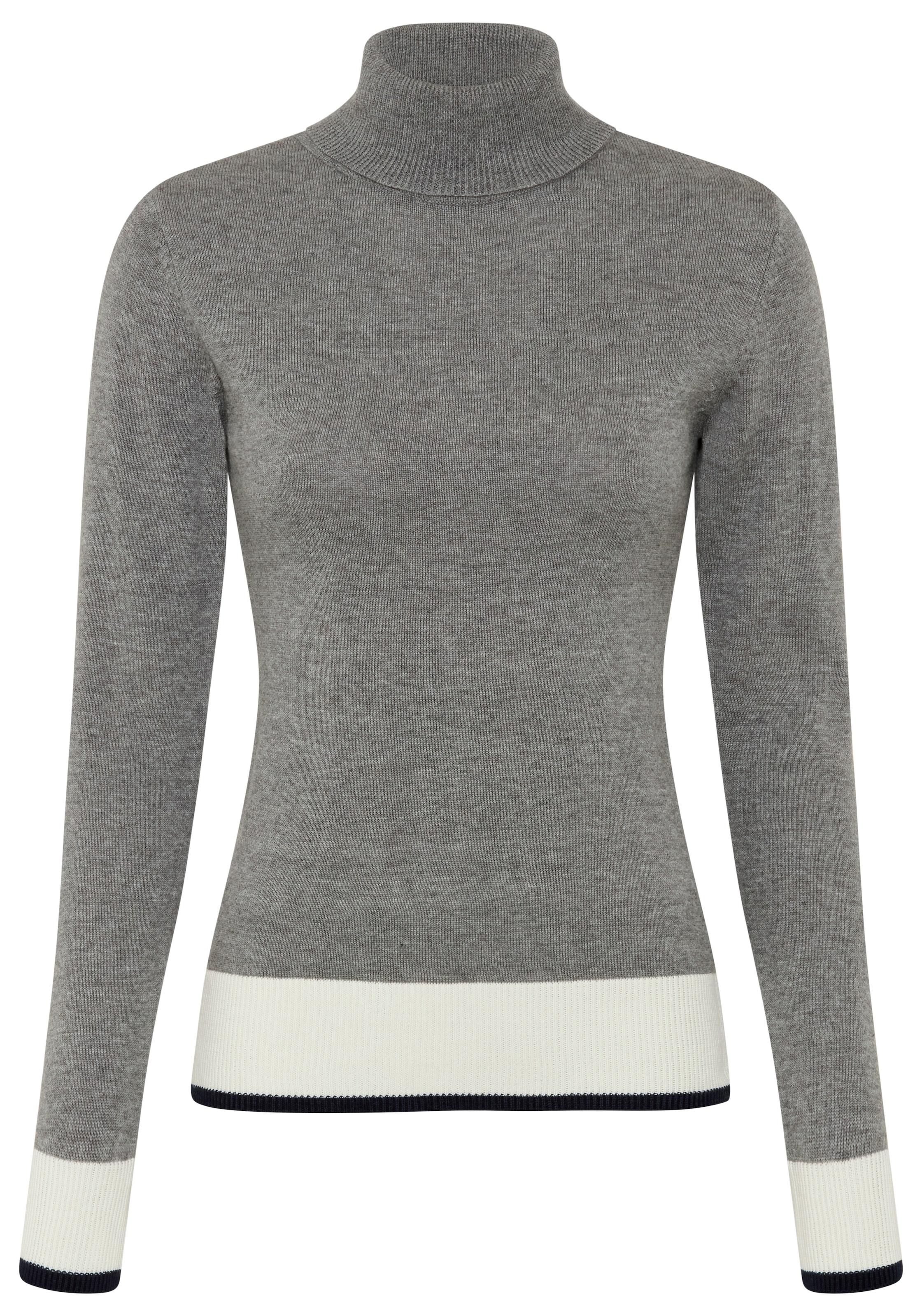 AJC Rollkragenpullover in enger Form mit Farbkontrasten