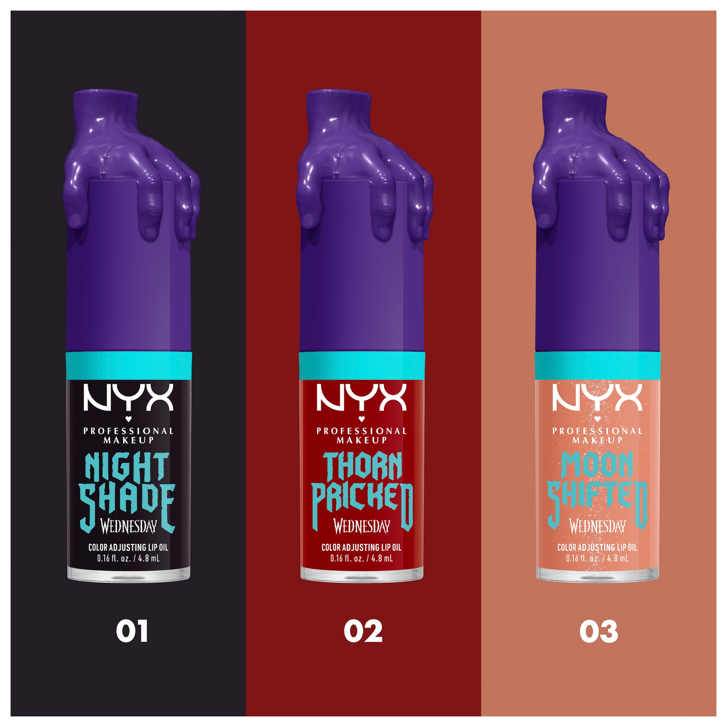 NYX PROFESSIONAL MAKEUP Lipgloss »WEDNESDAY MYSTERY LIP OIL« besonders glänzendes Finish, schimmernde Textur