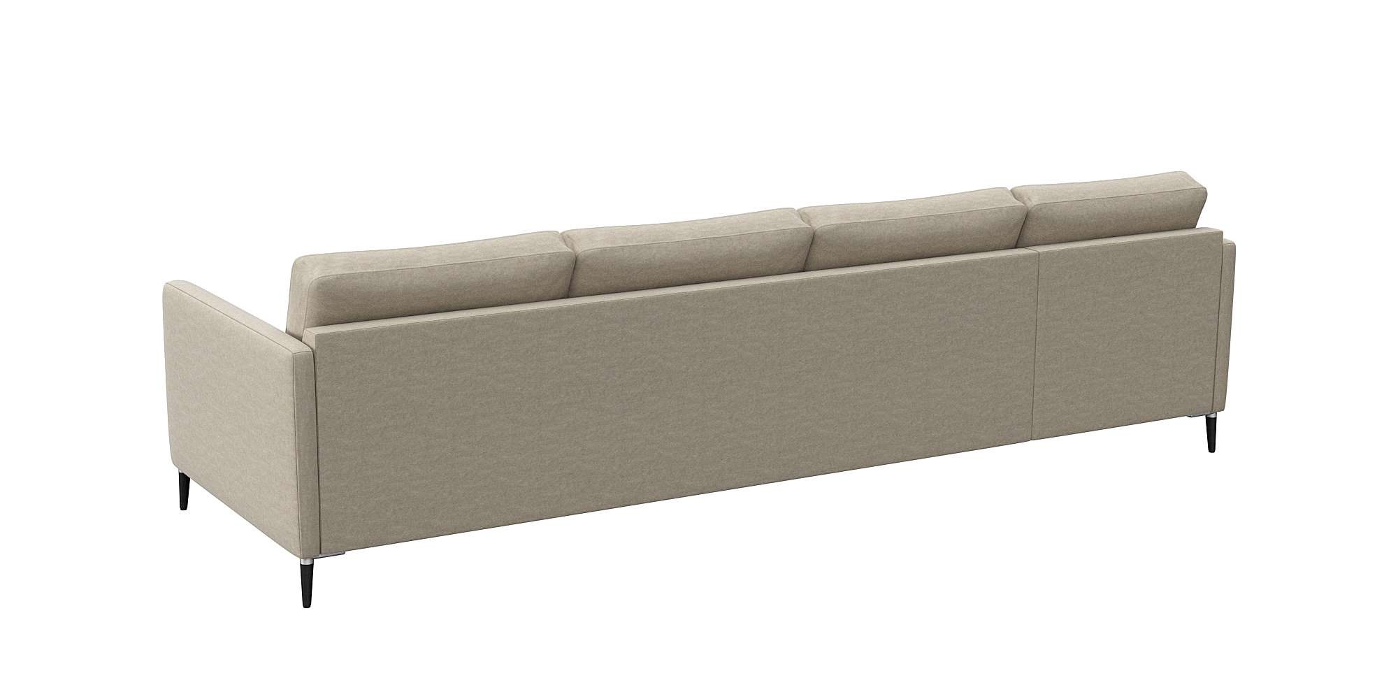 FLEXLUX Ecksofa »Fiore, L-Form« schmale Armlehnen, Kaltschaum, Füße Alu+schwarz