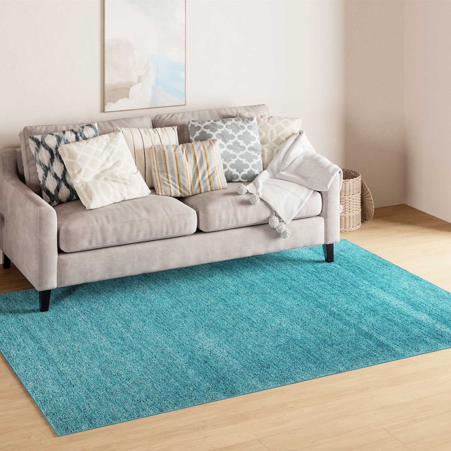 morgenland Wollteppich »Uni - Gabbeh Teppich - Softy«, rund, 1,6 mm Höhe, Gabbeh Optik, Uni Farben, reine Wolle, sehr weicher Flor, Wohnzimmer