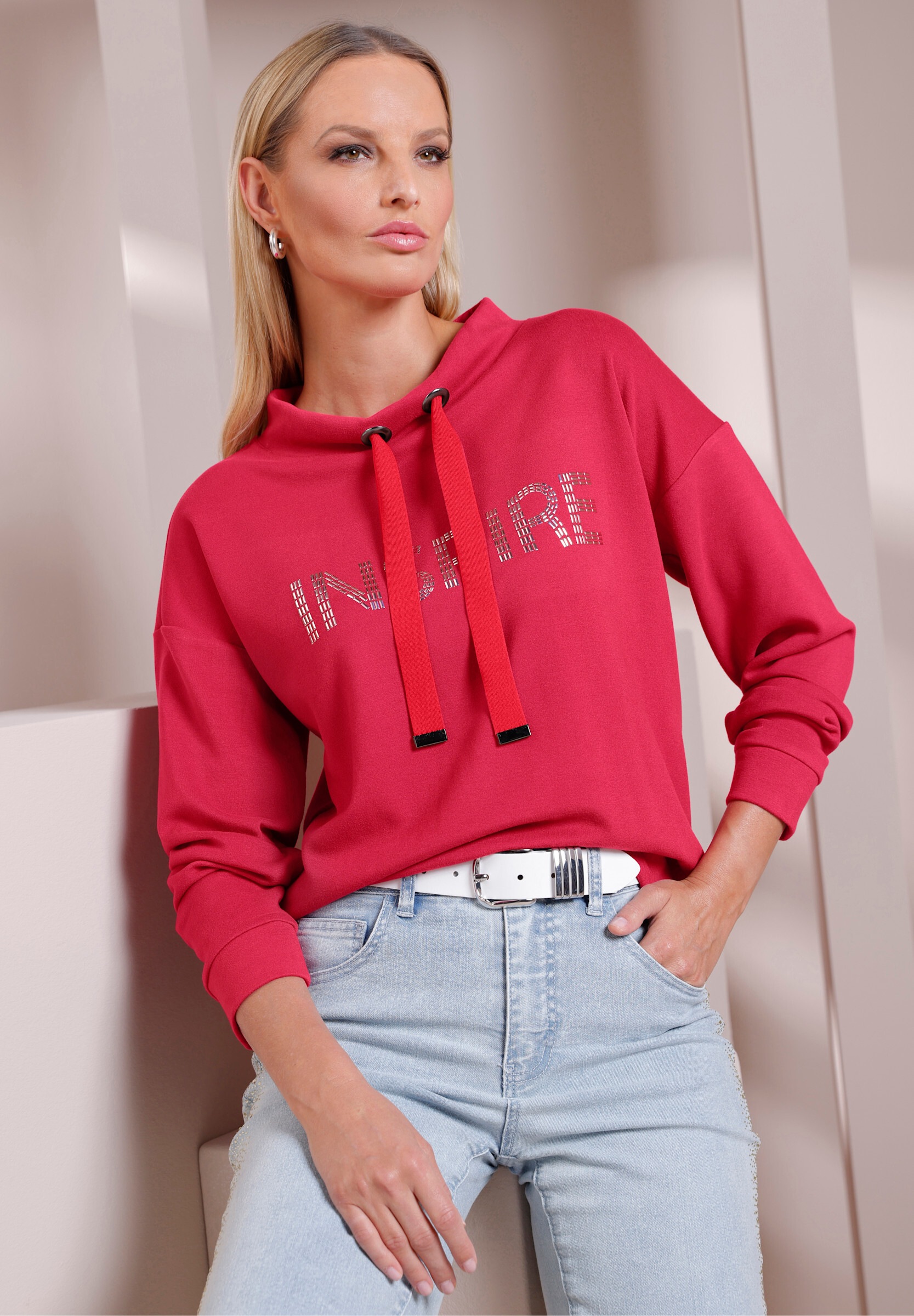 heine Sweatshirt »Sweatshirt Sweatshirt mit Stehkragen«
