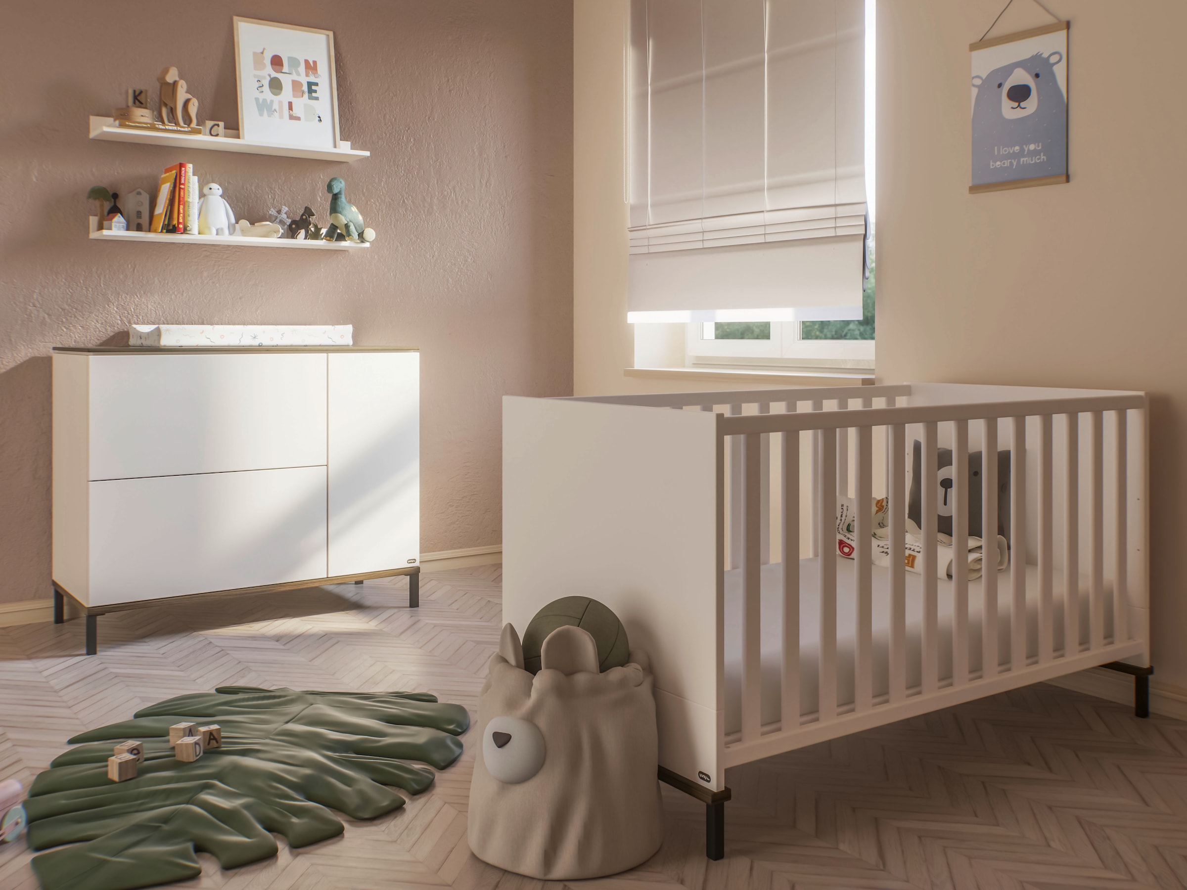 YUNY by PAIDI Babybett »LOVELY ALIV höhenverstellbar, umbaubar zum Juniorbett«, yuny by PAIDI