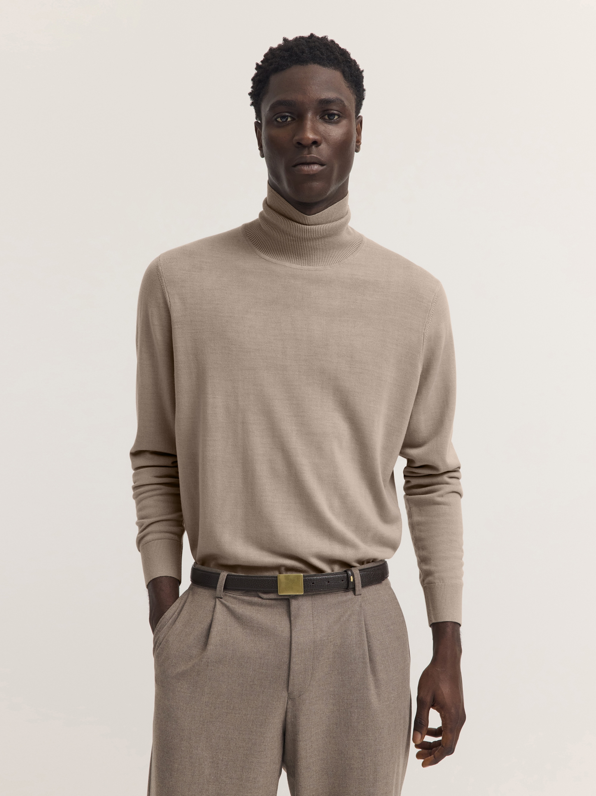 bugatti Rollkragenpullover »Regular Fit« Regular Fit Wolle Feinstrick