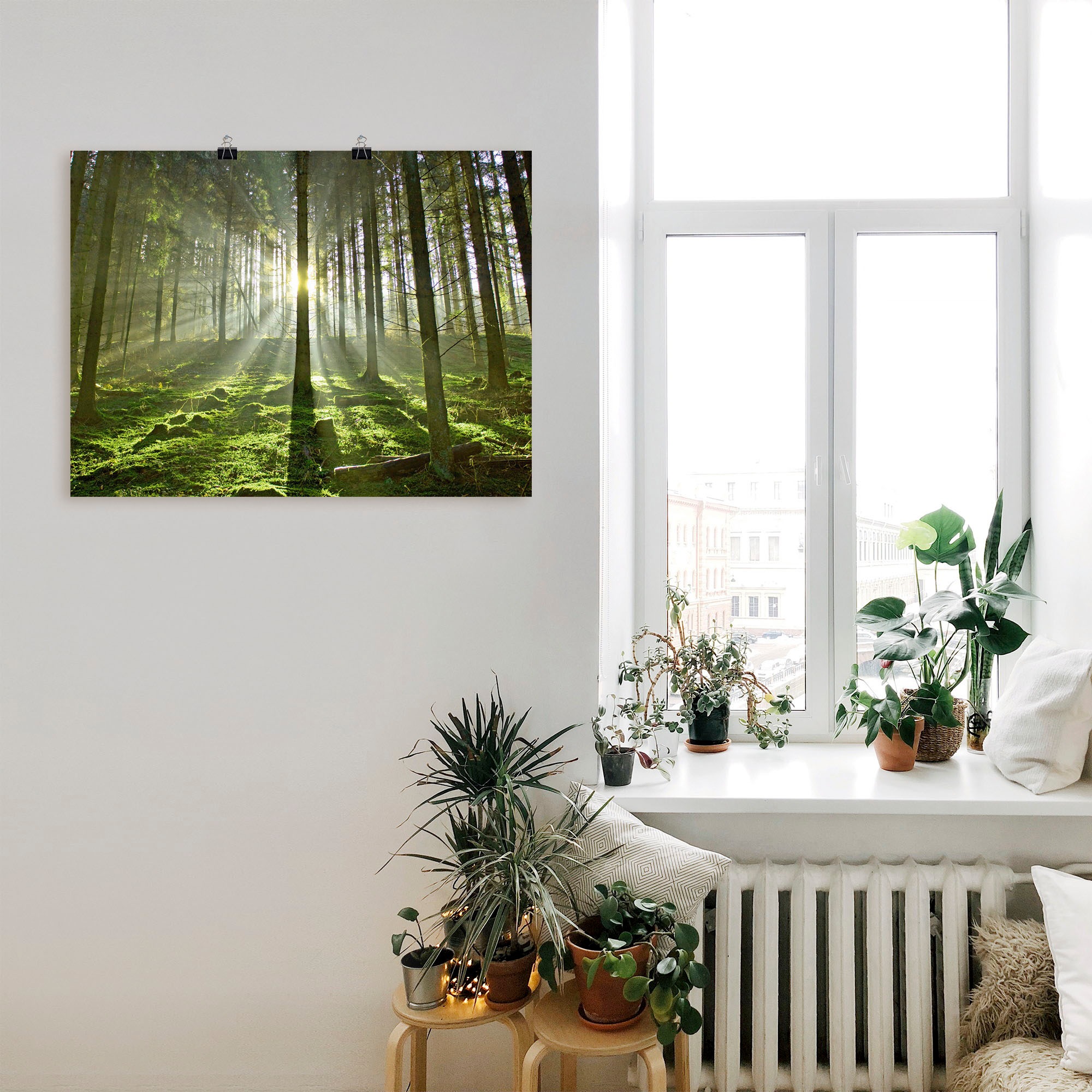 Artland Wandbild »Wald im Gegenlicht«, Wald, (1 St.), als Leinwandbild, Poster in verschied. Größen