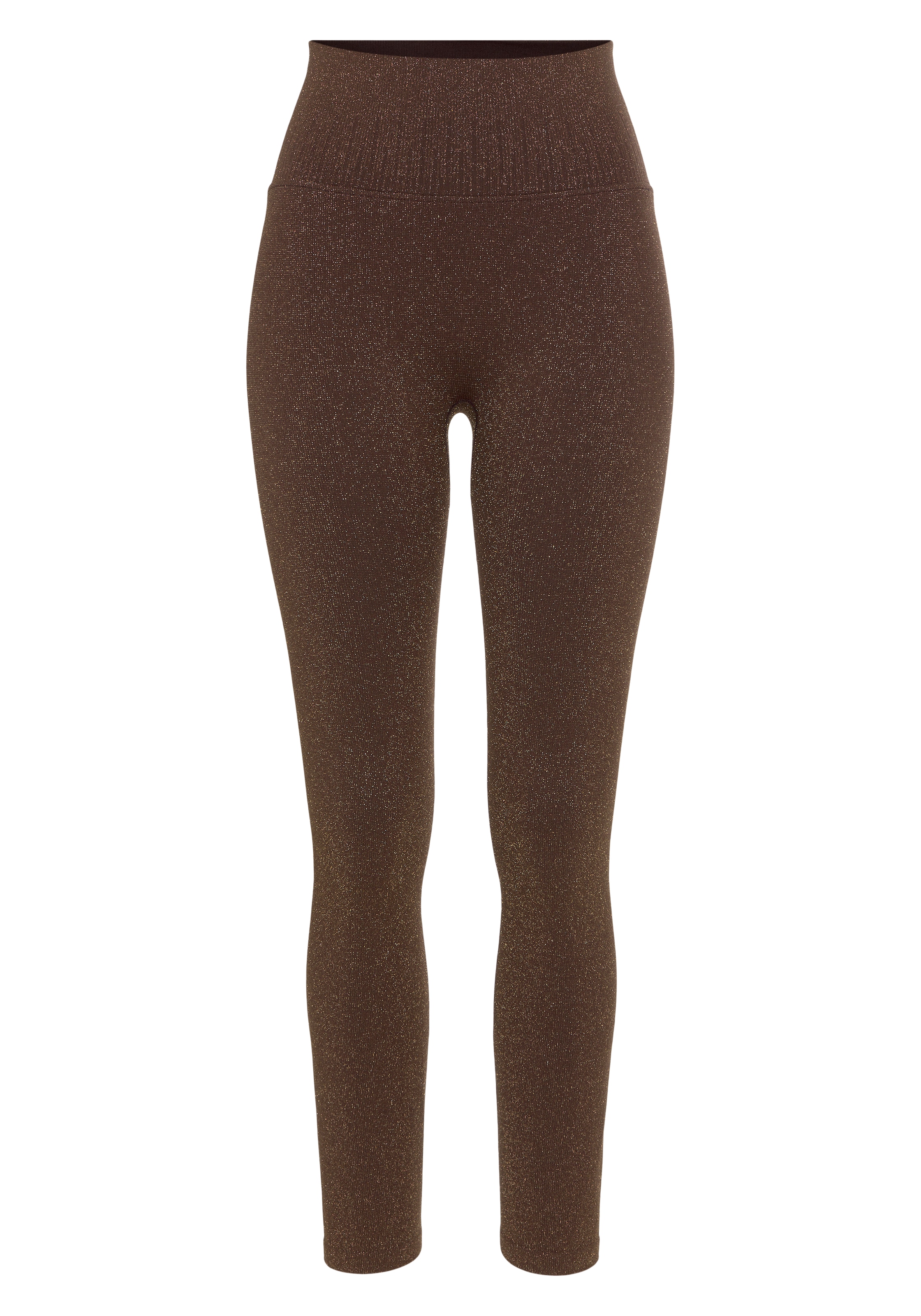 LASCANA Seamless Leggings, mit goldenem Lurex