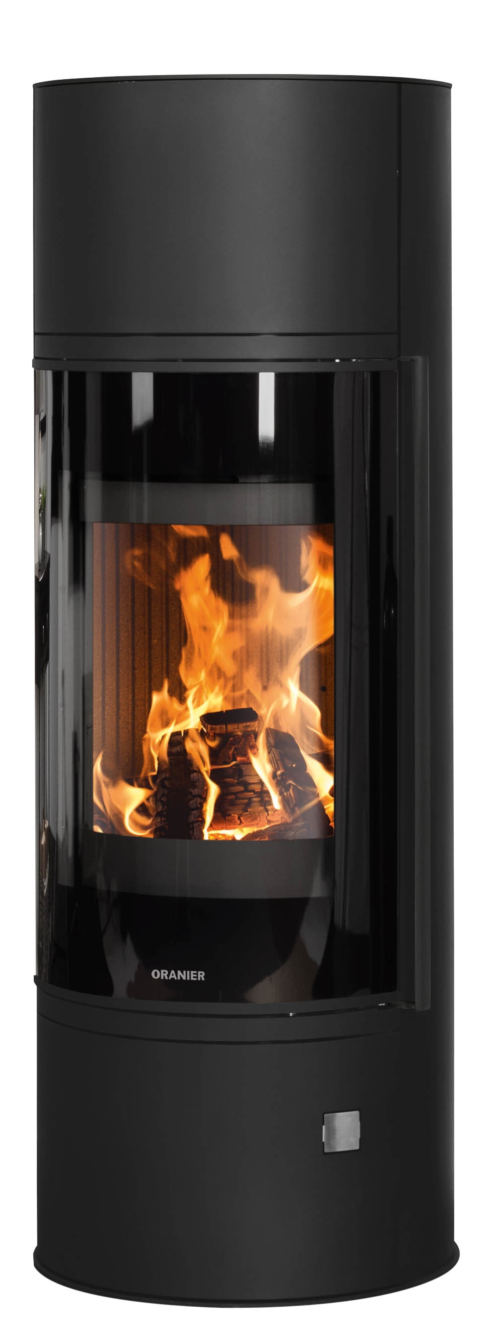 Oranier, Kaminofen »»Arena Aqua 2.0«« 2 Stk. tlg. wasserführend, Abdeckplatte aus Stahl, schwarz, schwarz, Massiver Gussboden