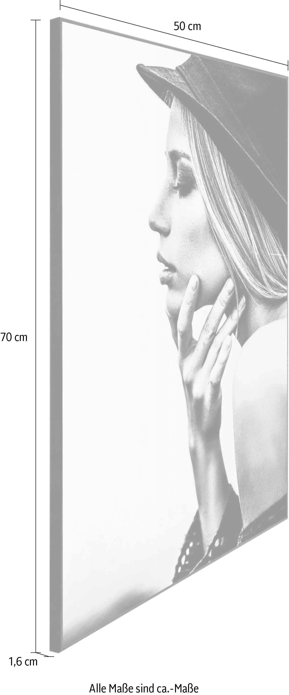Reinders! Wandbild »Slim Frame Black 50x70 Female Profile« bequem kaufen