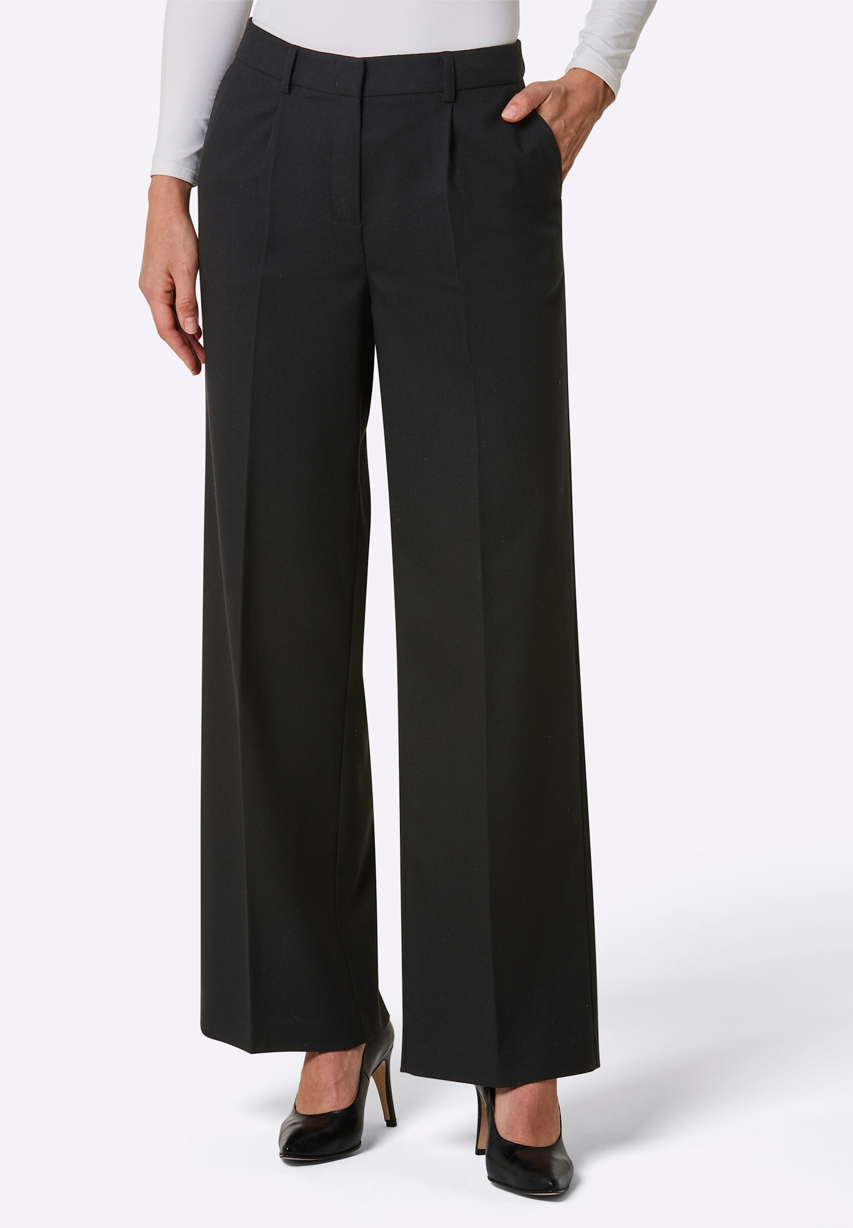 creation L Bundfaltenhose »Woll-Mix-Hose Wollhose«