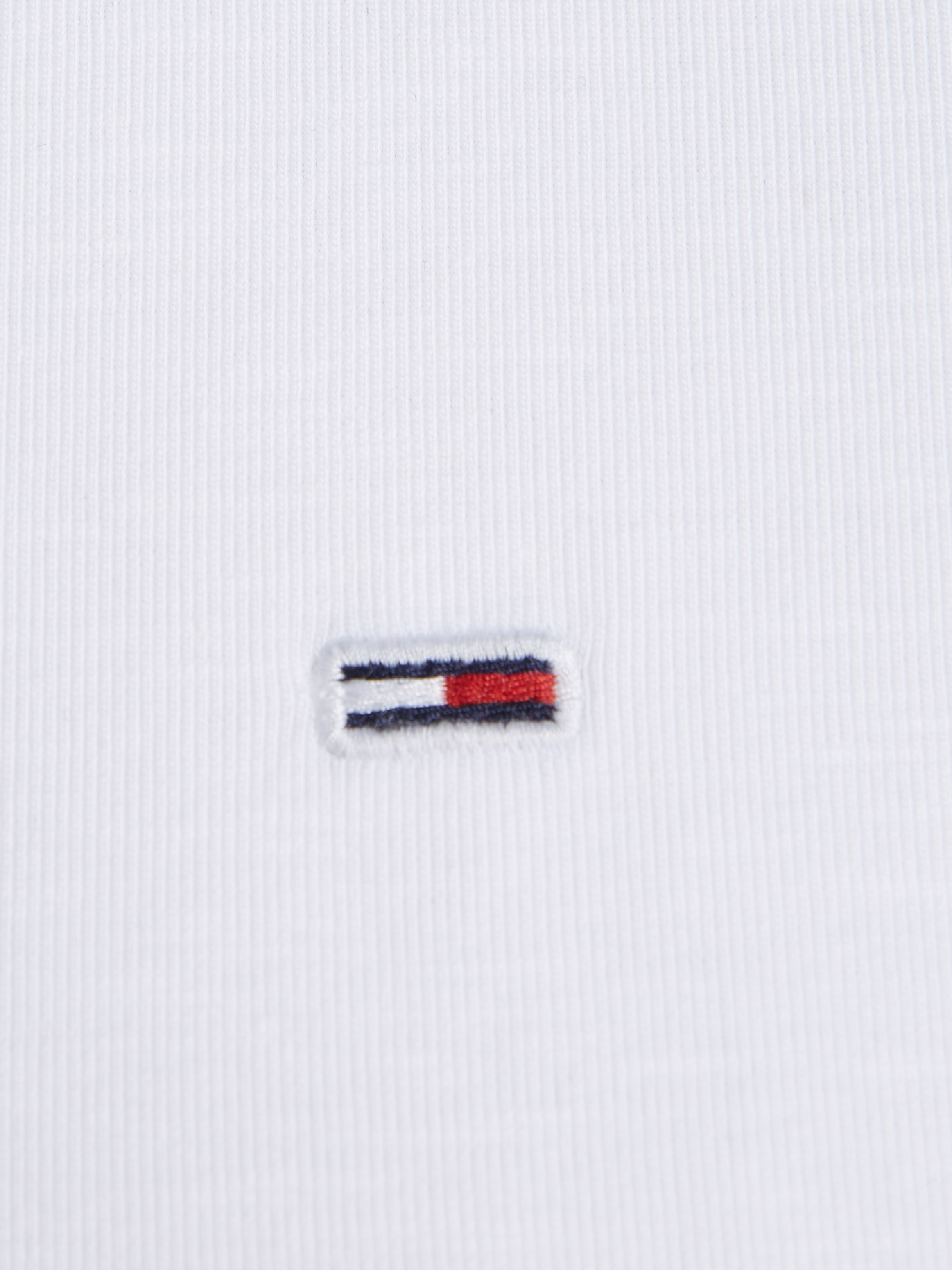 Tommy Jeans T-Shirt »TJW SLIM CRP BABYLOCK RIB TEE«, mit gewelltem Abschlüssen am Ärmel & Saum