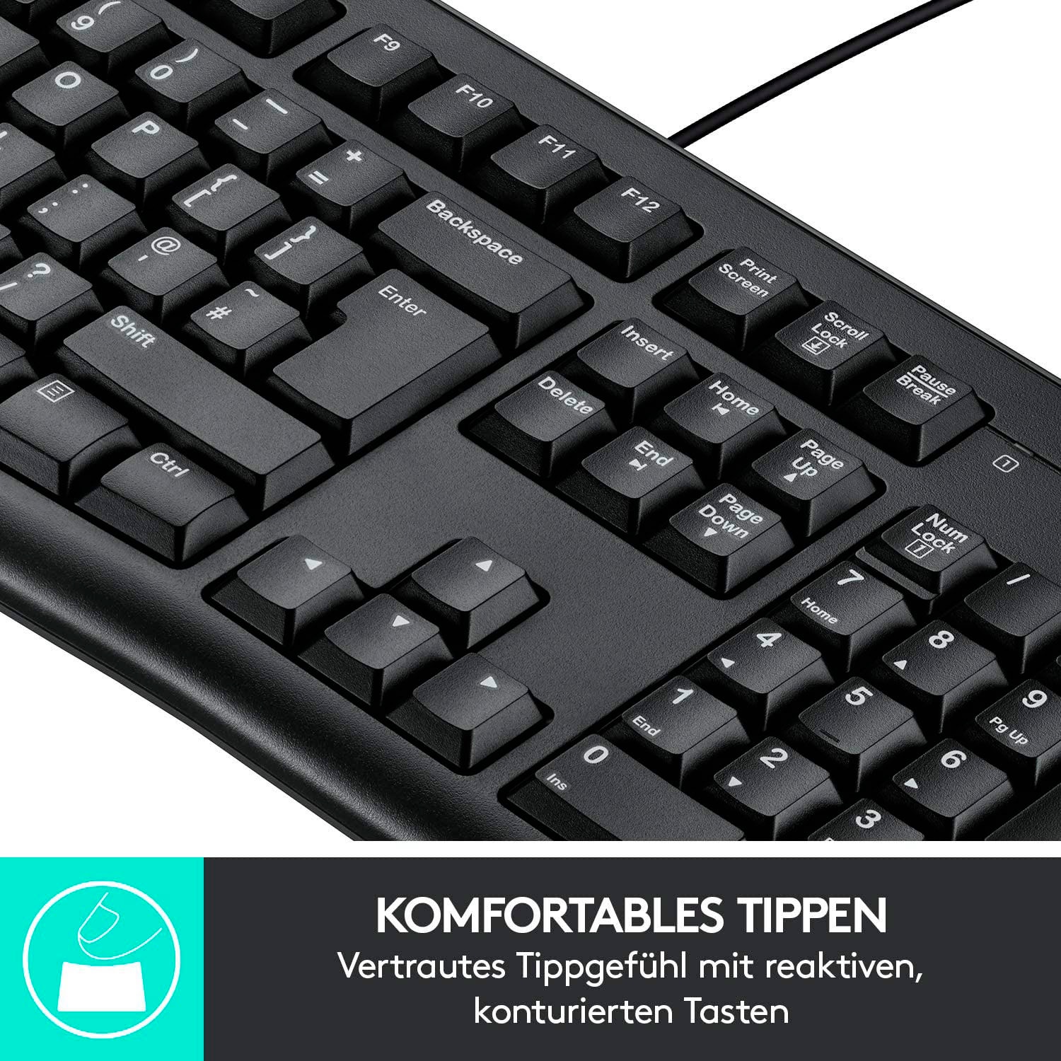 Logitech PC-Tastatur »Keyboard (Ziffernblock), - K120 | Nummernblock DE-Layout«, UNIVERSAL 3 ➥ Jahre XXL Garantie