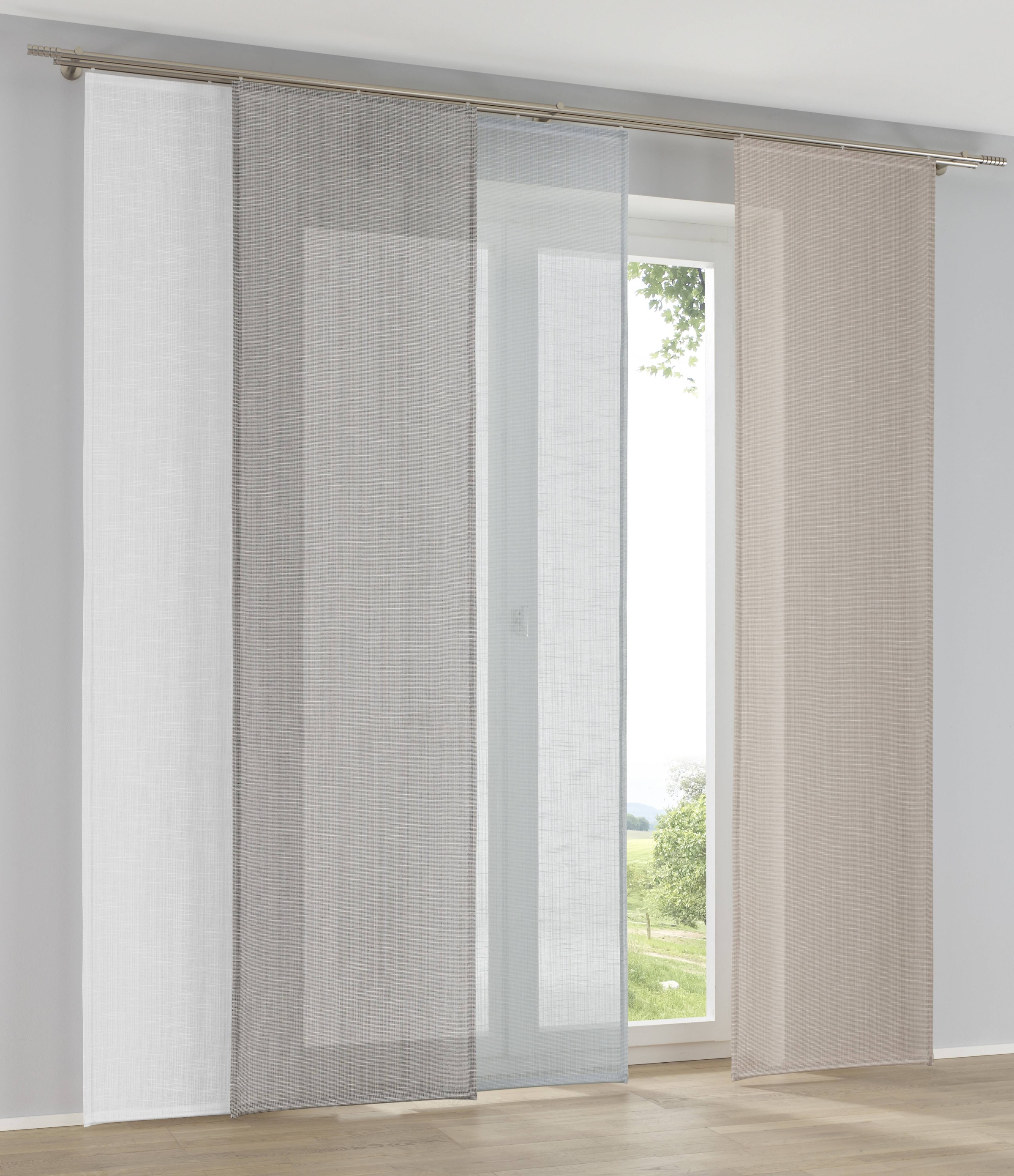 Kutti Schiebegardine »Boston Schiebevorhang« Paneelwagen 1 Stk. tlg. Schiebevorhang uni (1 St)