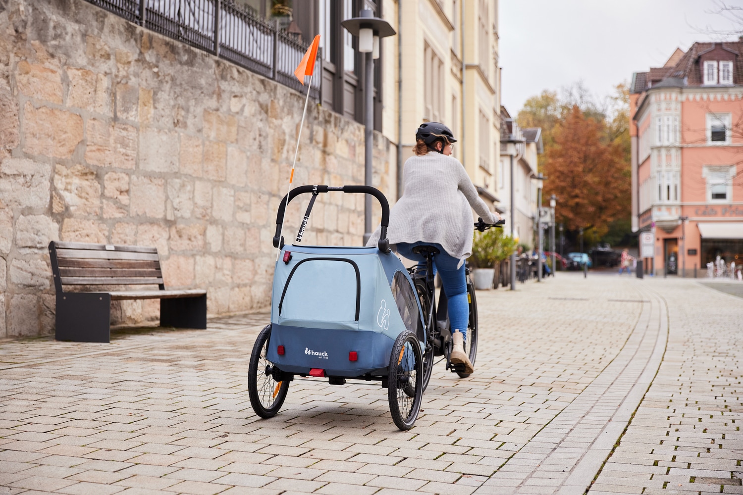 Hauck Fahrradkinderanhänger »2in1 Bike Trailer und Buggy Dryk Duo Plus, black«, für 2 Kinder; inklusive Deichsel