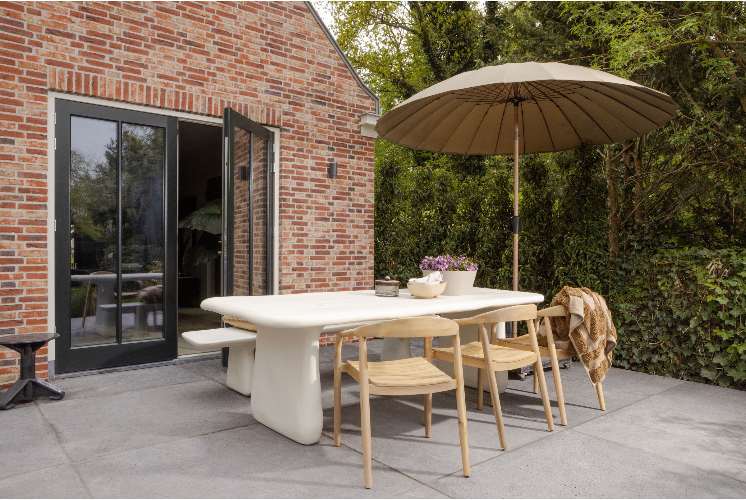 WOOOD Sitzbank »WOOOD LOGGIA TUINBANK 227X40 CM VEZELVERSTERKTE POLYMEER NATUREL« Loggia Essbank aus FRP