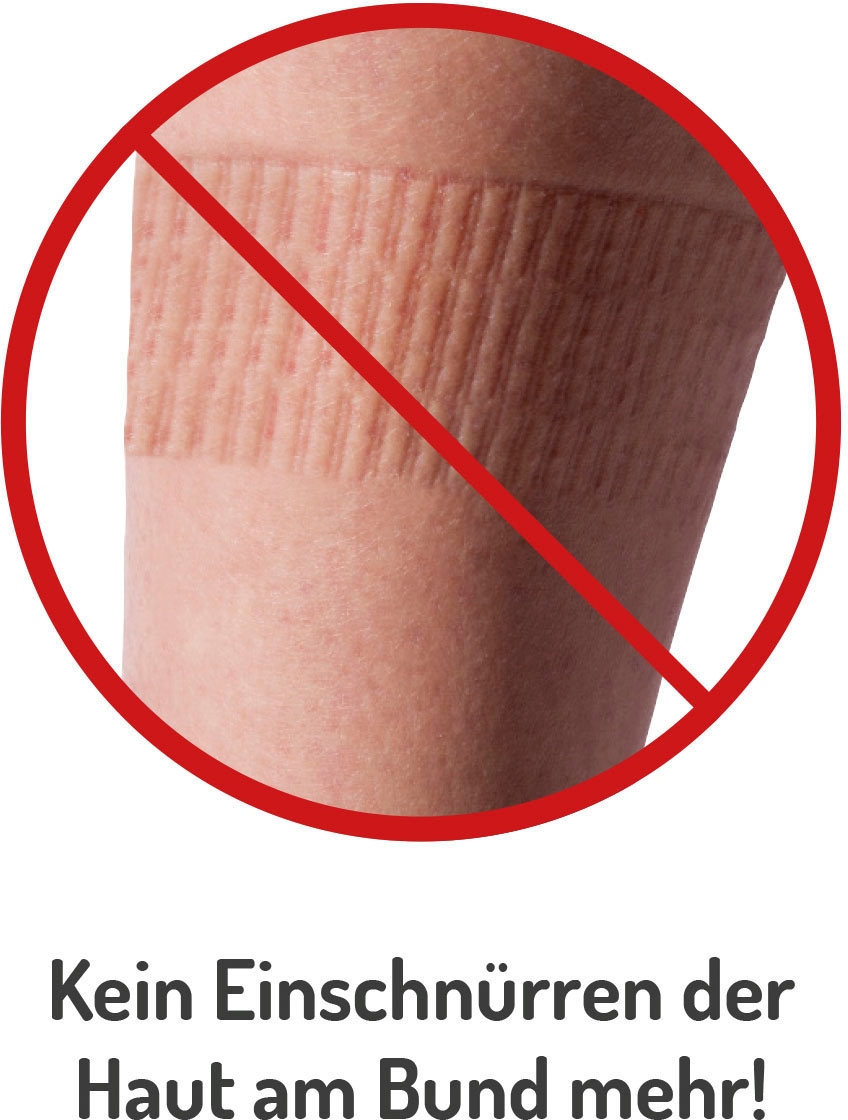 Fußgut Diabetikersocken »Venenfreund Kniestrümpfe mit Airchannel Fußbelüftung«, (2 Paar), verstärkte Fußpolsterung, weiter Bund, Druckentlastung, bequemer Bund