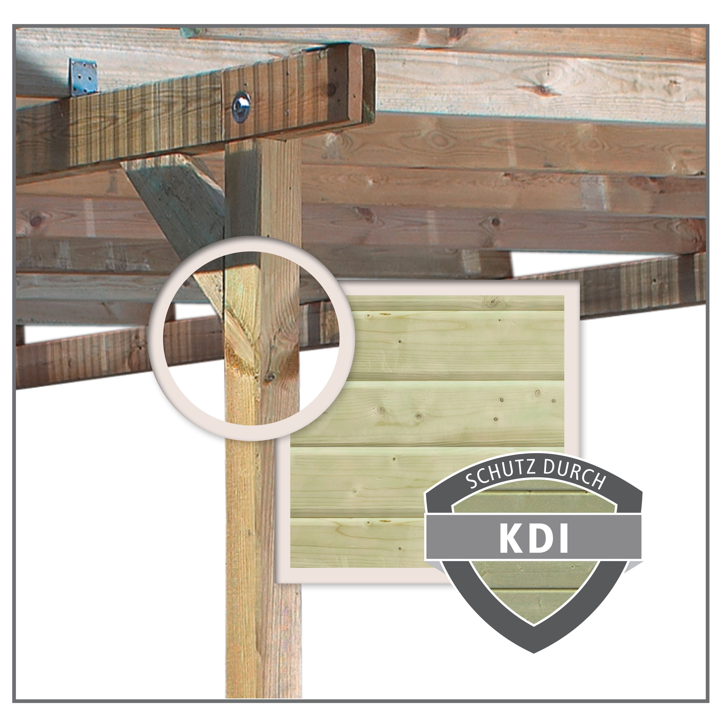 Karibu Pavillon »Kirn 1« BxTxH: 431x431x315 cm