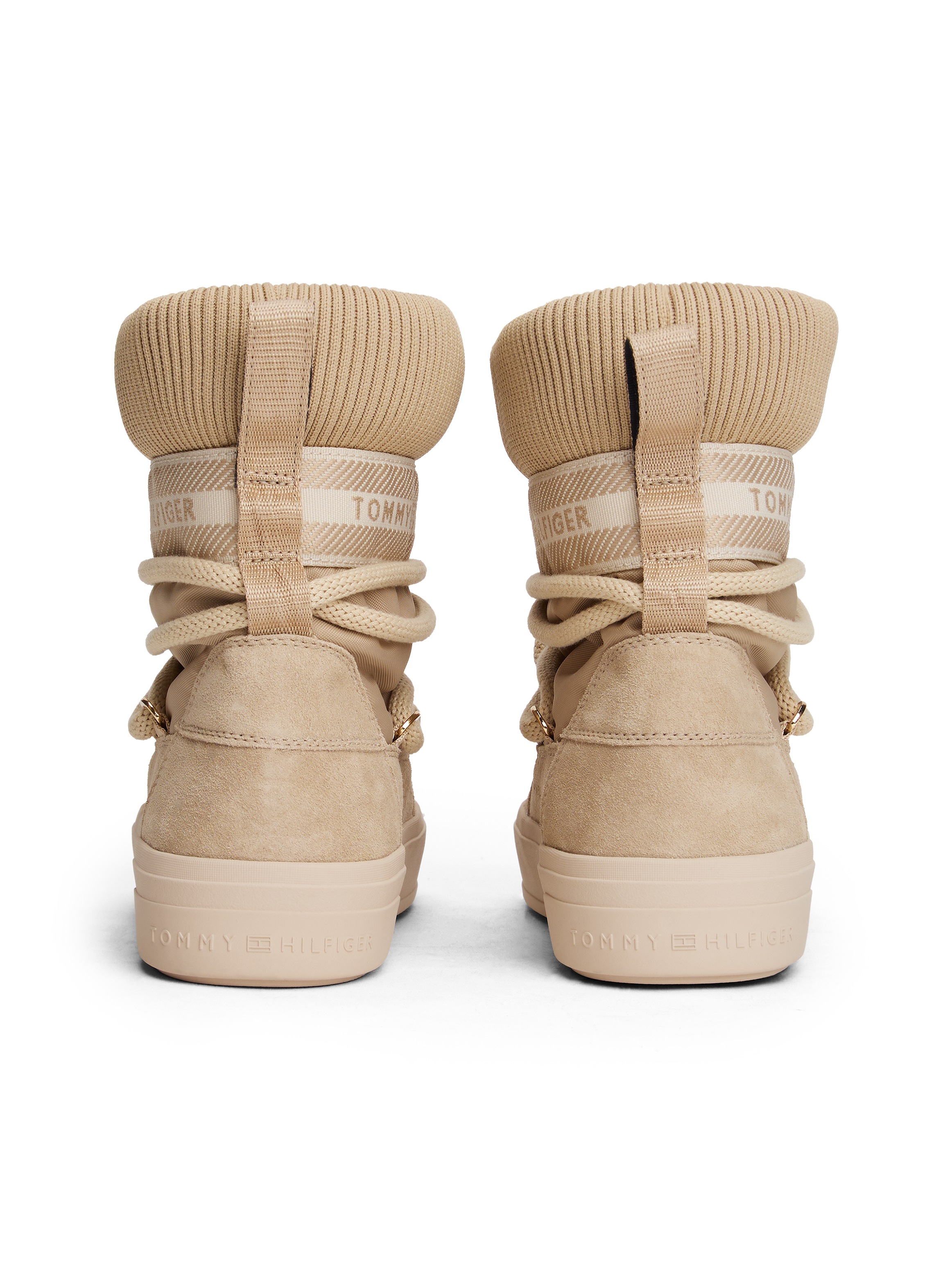 Tommy Hilfiger Schnürboots »TOMMYTECH LOGOTAPE SNOWBOOT WARM«  , Plateau, Schnürboots, Outdoorschuh, Textilband mit Logoschriftzug