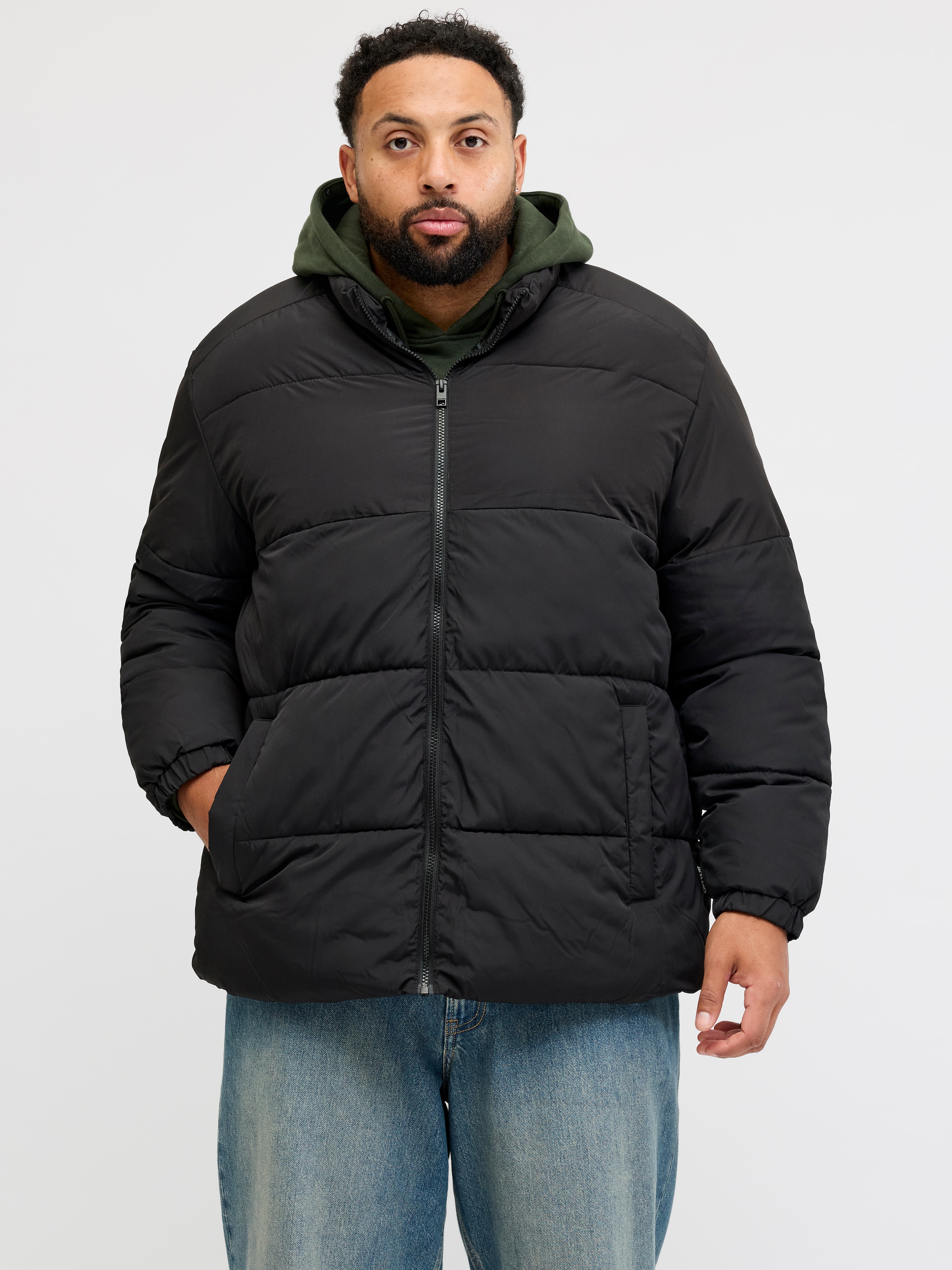 Jack & Jones PlusSize Steppjacke »JJMAZE PUFFER COLLAR PLS« ohne Kapuze