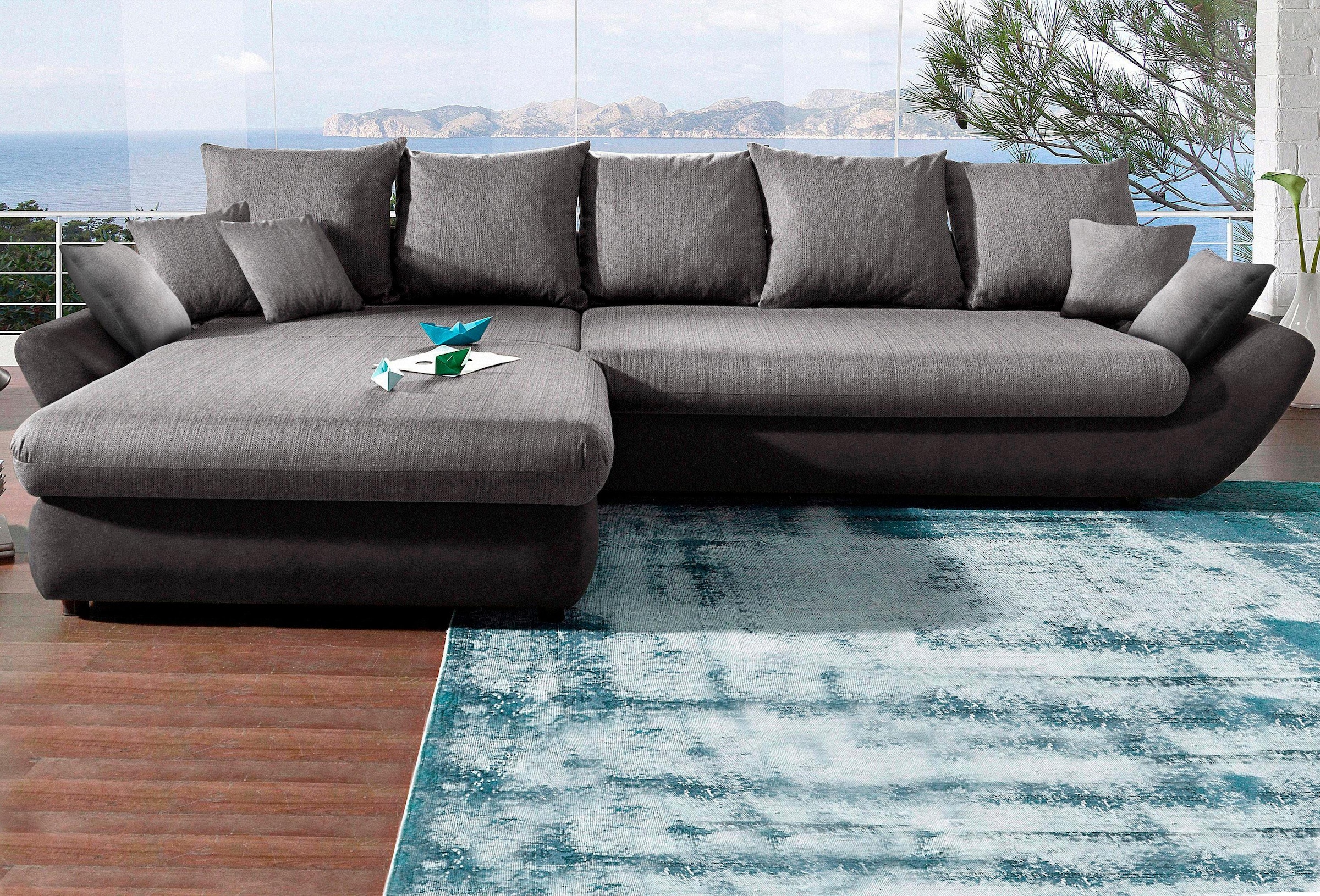 Trends by HG Ecksofa »Moon L-Form«, wahlweise Recamiere rechts oder links bestellbar