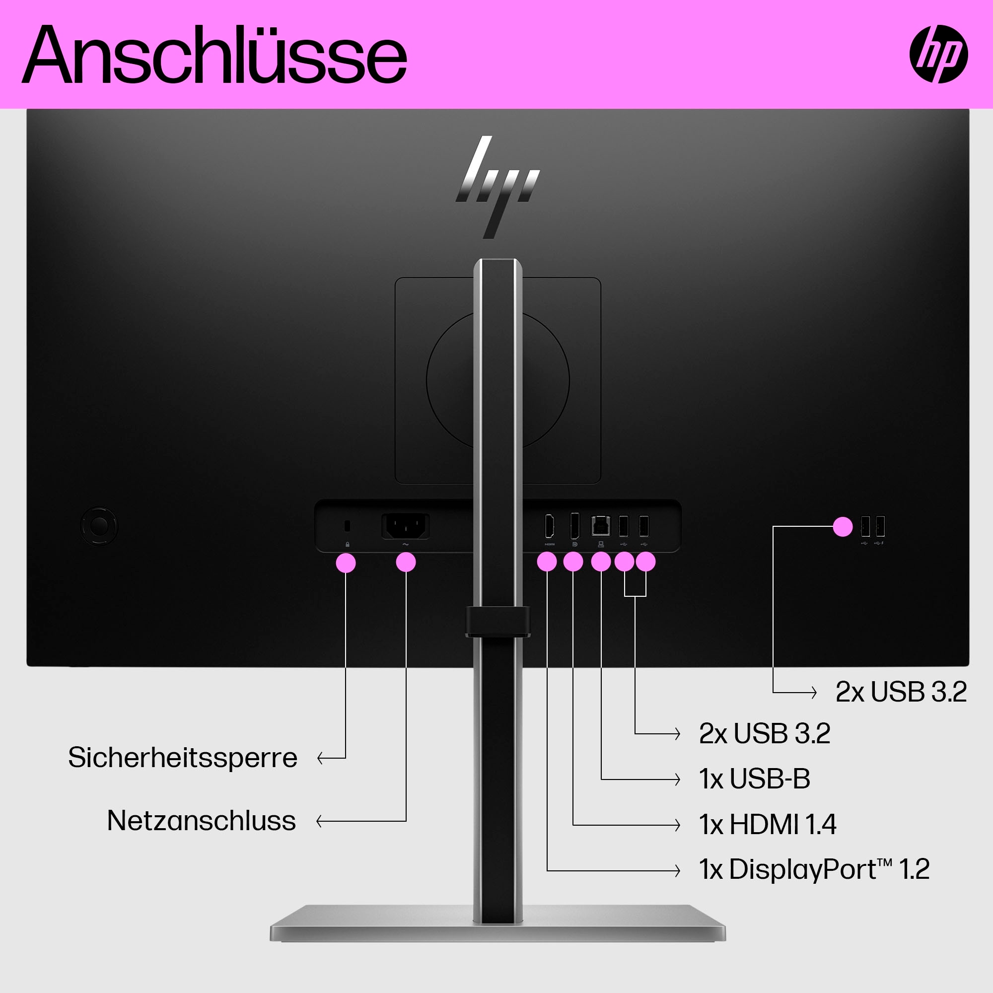 HP LED-Monitor »E27q G5 QHD Monitor«, 69 cm/27 Zoll, 2560 x 1440 px, QHD, 5 ms Reaktionszeit, 75 Hz