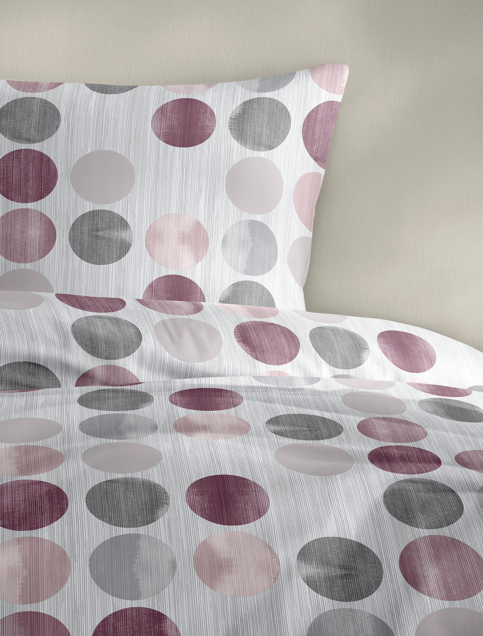 BIERBAUM Bettwäsche »Bettwäsche 4153« 2 Mako-Satin, 100  % Baumwolle, pflegeleicht, seidig glänzend