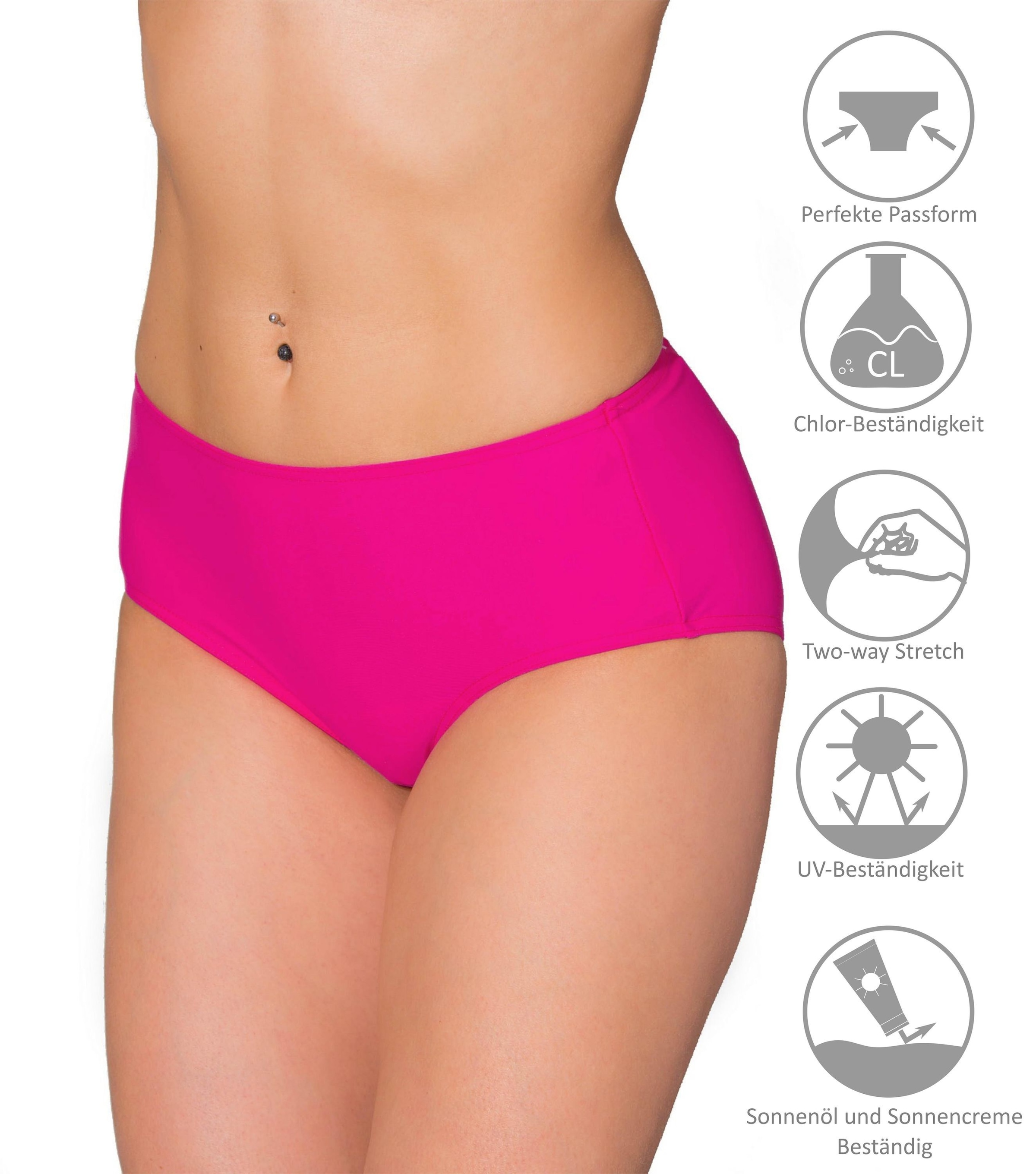AQUARTI Bikini-Hose »Bikinihose Aquarti Damen Bikinihose mit Mittelhohem Bund«