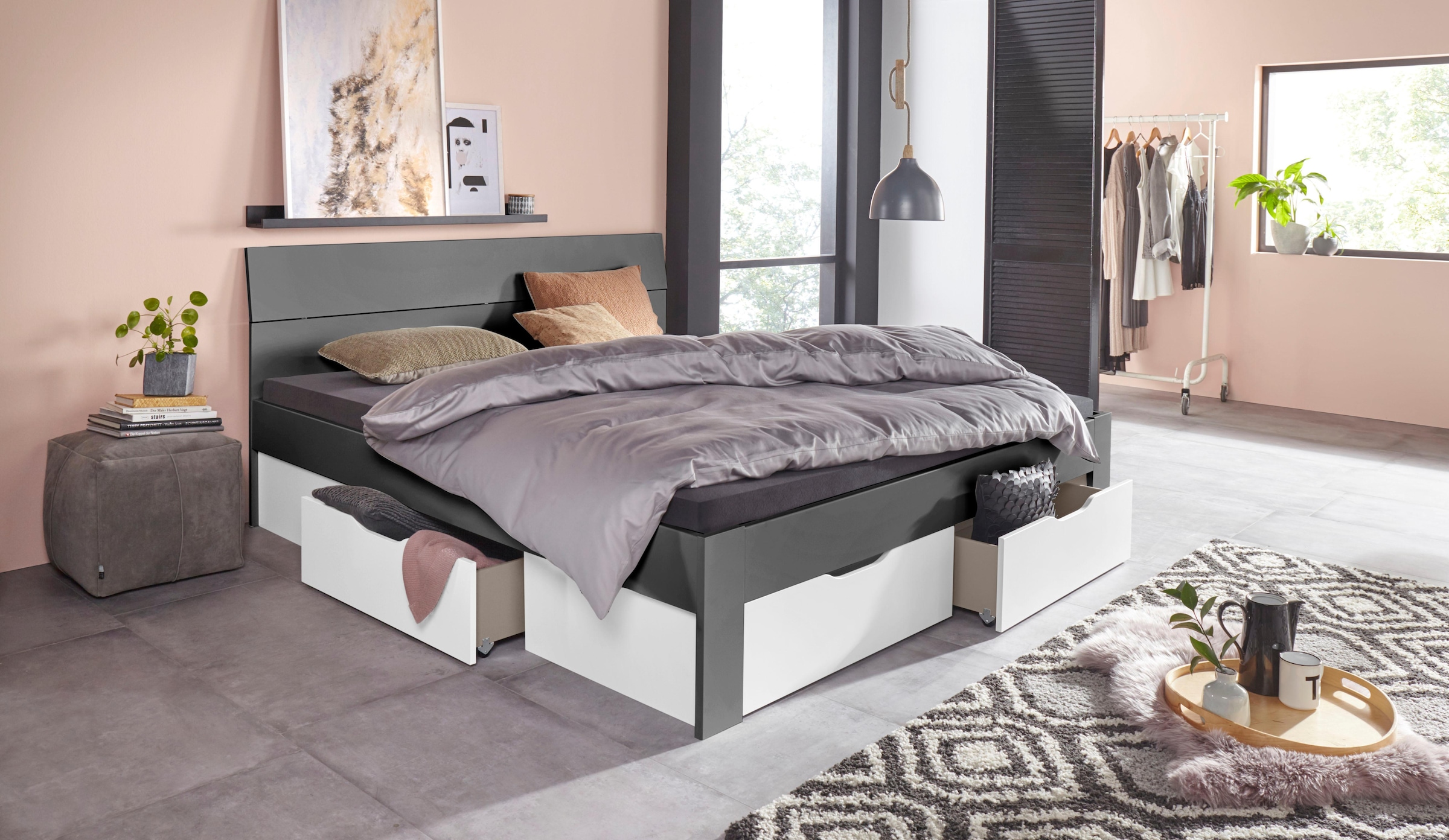 rauch Bett »Flexx«, inklusive Schubkästen