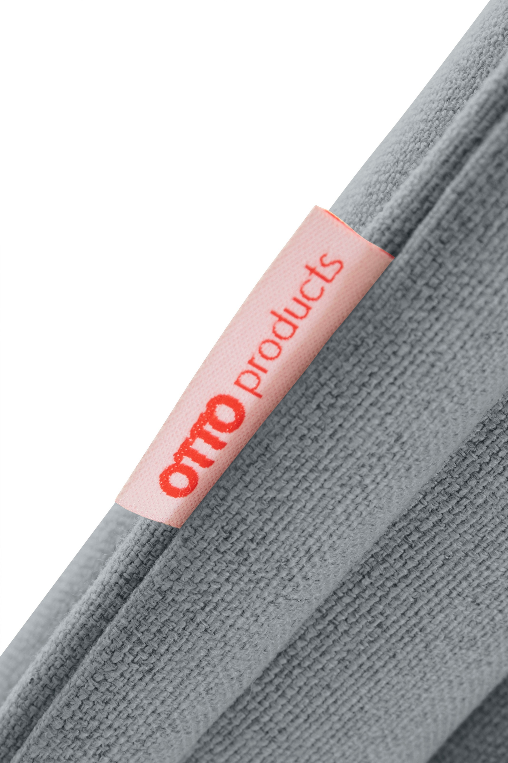 OTTO products Polsterbett »Heddi«, in 5 Breiten: von 90cm-200cm, Biese am Kopfteil, Strukturstoff