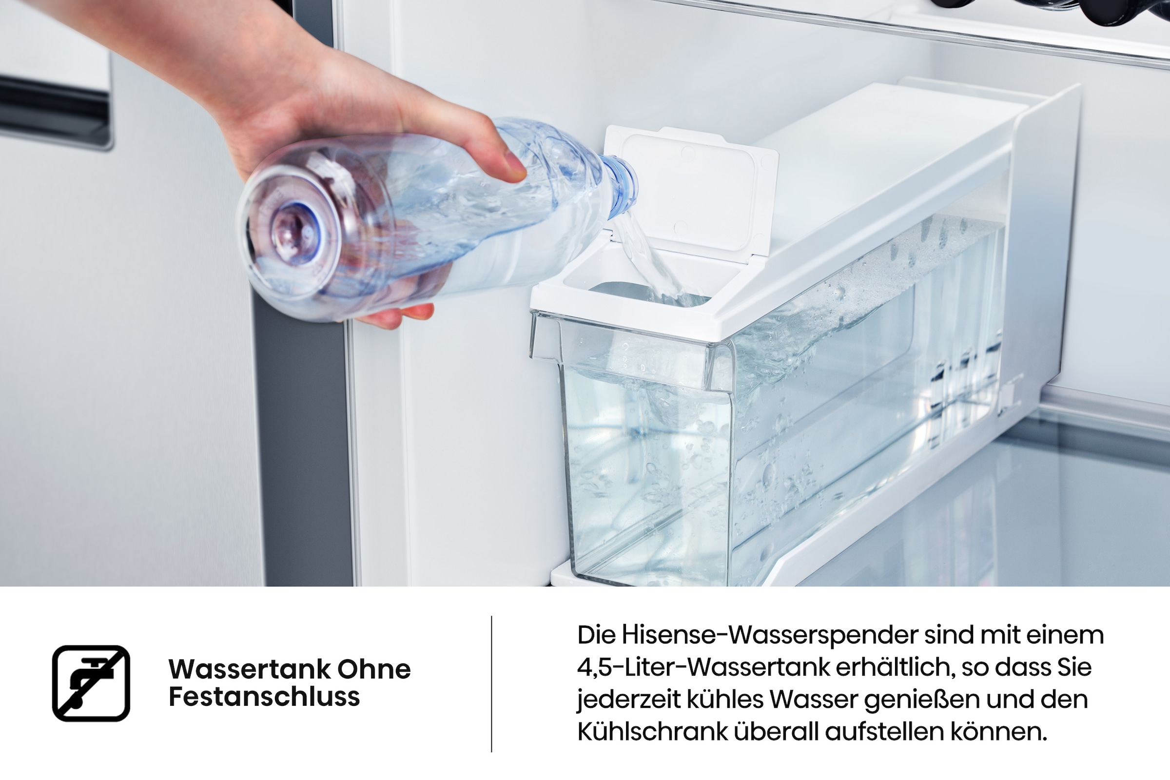 Hisense Side-by-Side »RSIM535ACE«, Wasser-/Eisspender, NoFrost, mit Wassertank, Made in Europe